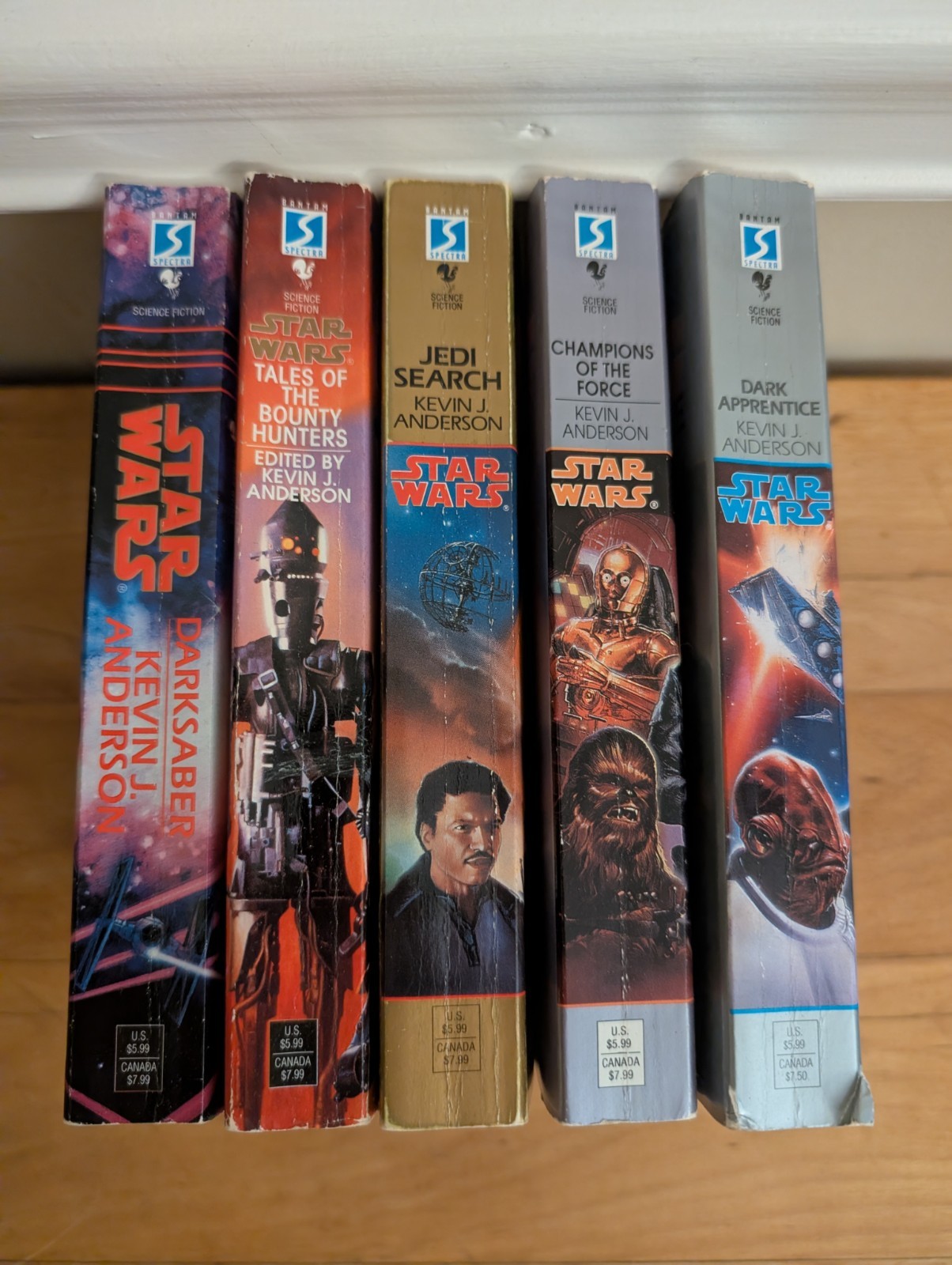 Star Wars The Jedi Academy Trilogy By Kevin J. Anderson (Paperback Book Lot Of 5