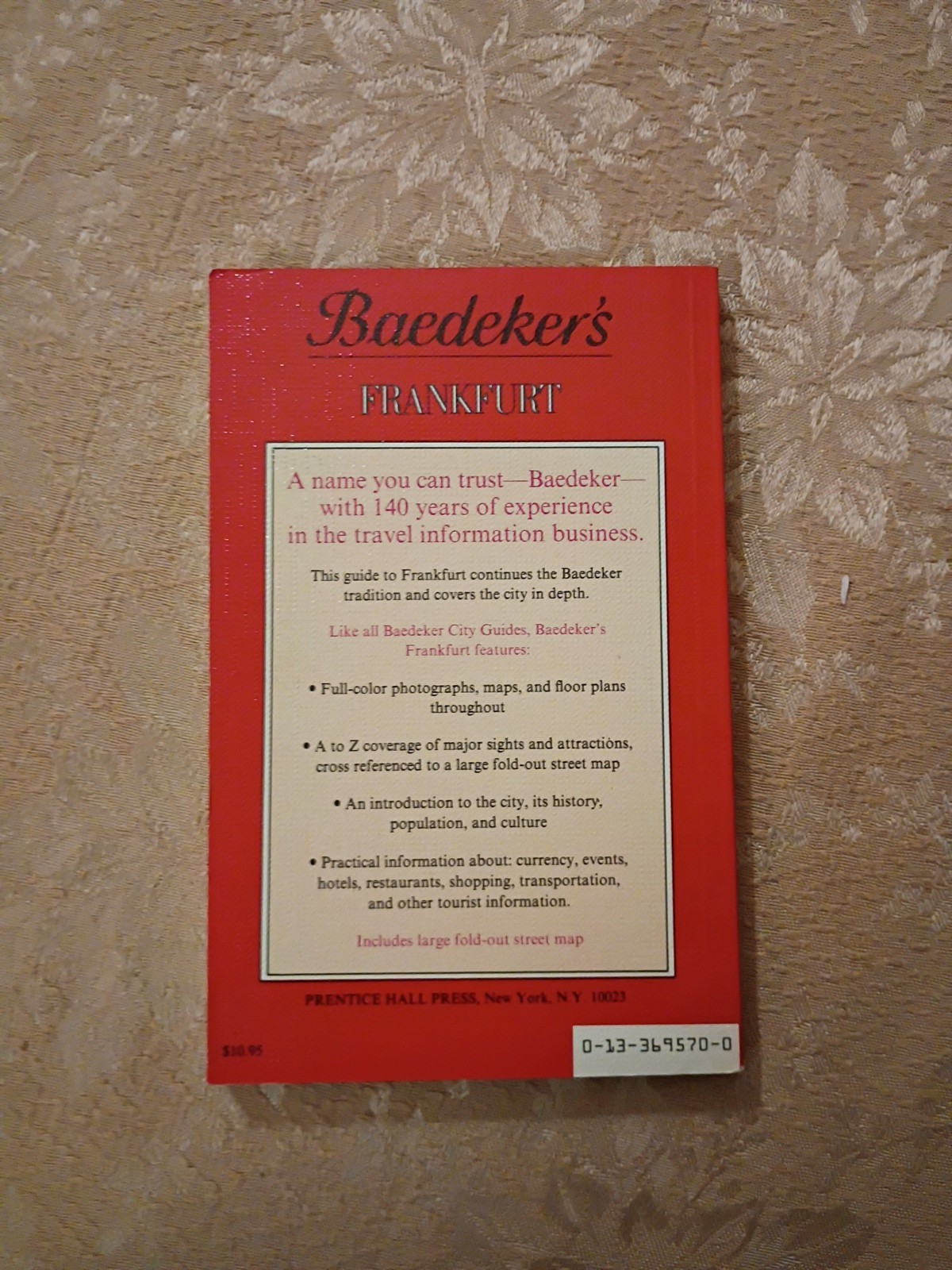 Baedeker’s Frankfurt 1987 Revised Illustrated City Travel Guide Paperback Book