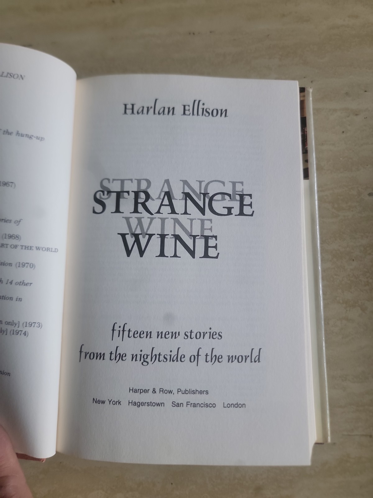 Strange Wine by Harlan Ellison | First Edition (1978) |