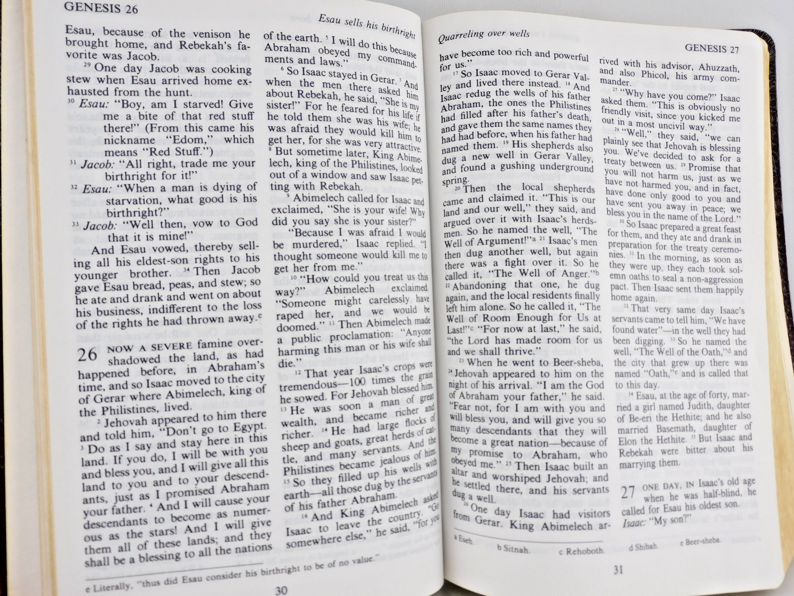 The Living Bible Large Print Brown Bonded Leather Red Letter Tyndale Pub 1984
