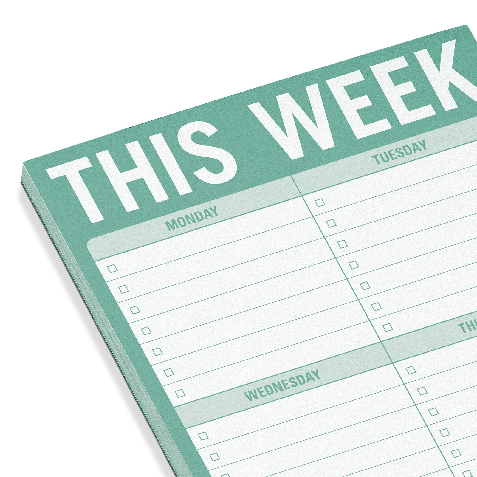 1Count This Week Pads, To Do List Notepads, 6 x 9inches each Sage Green