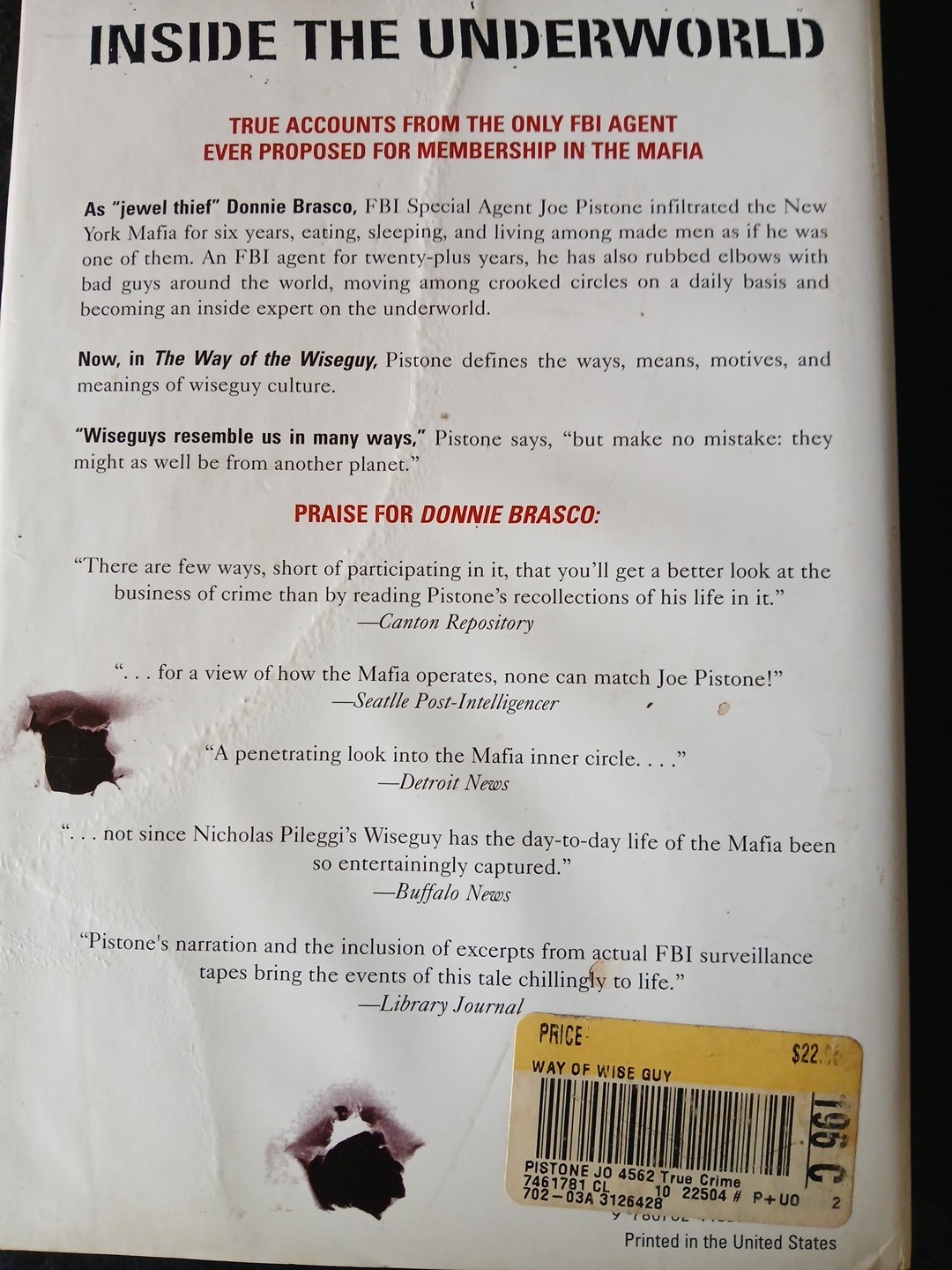 Way of the Wiseguy by Joseph D. Pistone (2004, Hardcover)