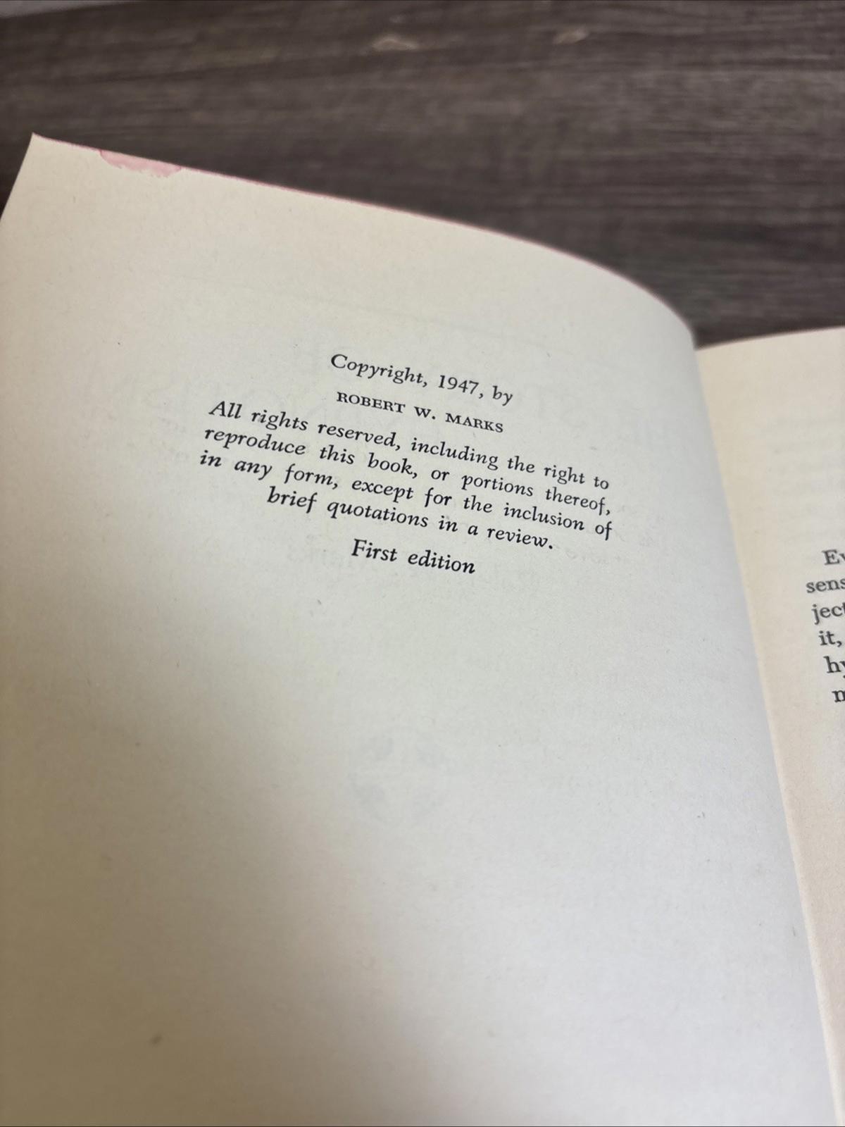 The Story of Hypnotism (Robert W Marks – 1947) 1st Edition