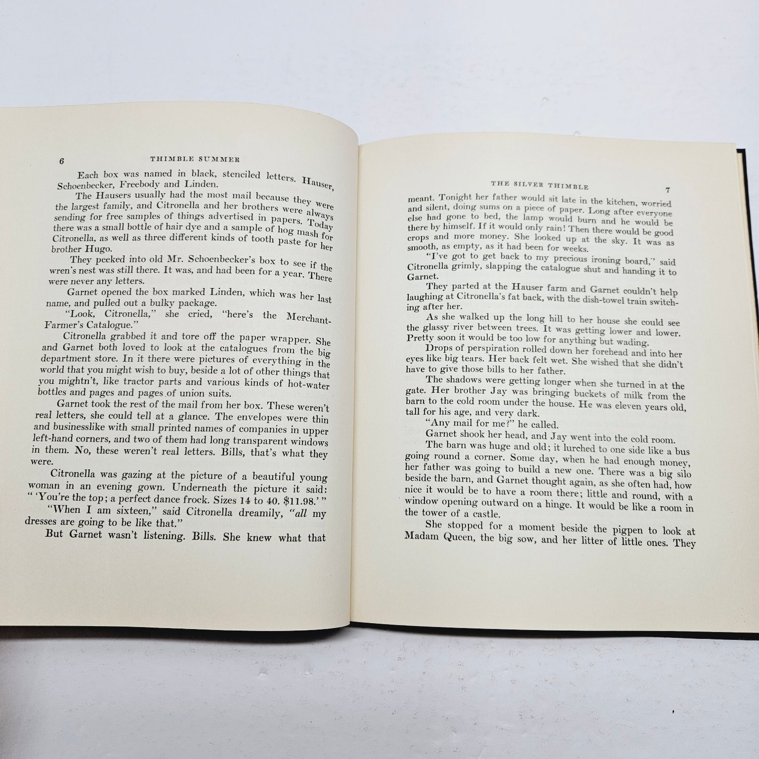 Vintage 1938 Children’s Book – Thimble Summer Elizabeth Enright Illustrated HC