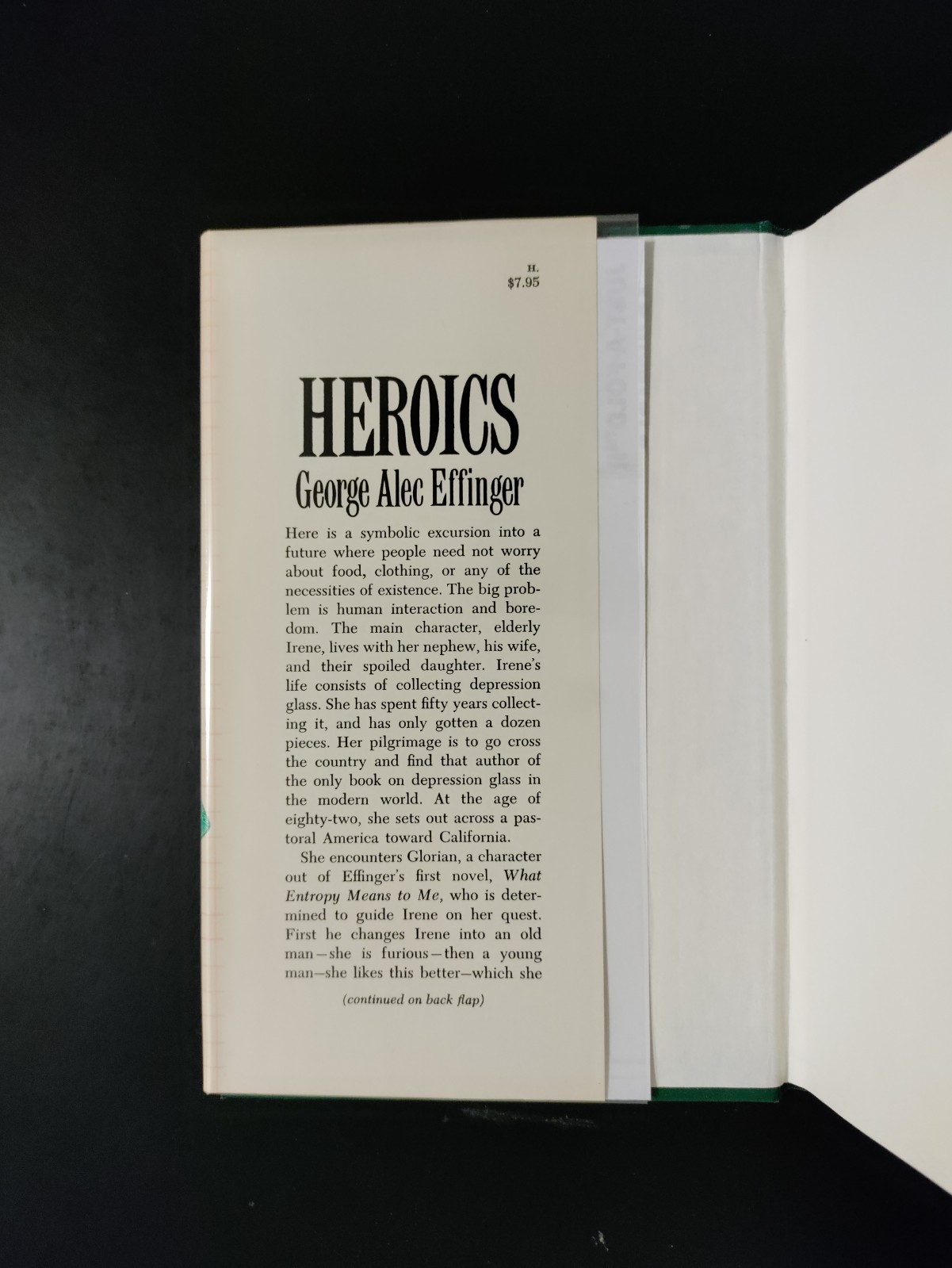 Heroics by George Alec Effinger 1979 HCDJ First Edition