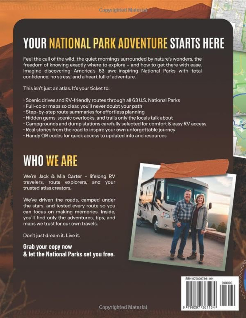 USA National Parks with Your RV: the Complete Atlas of Rv-Friendly Adventures, C