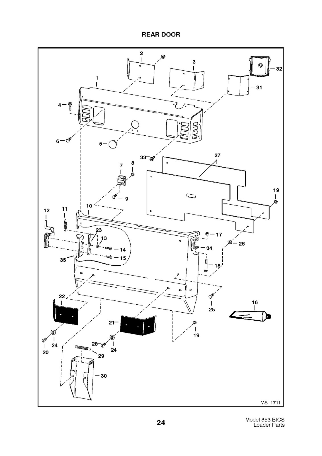 BOBCAT 853 Parts Manual 1998 SN 508418001 Up – STEEL WIRE BOUND – TOUGH COVERS