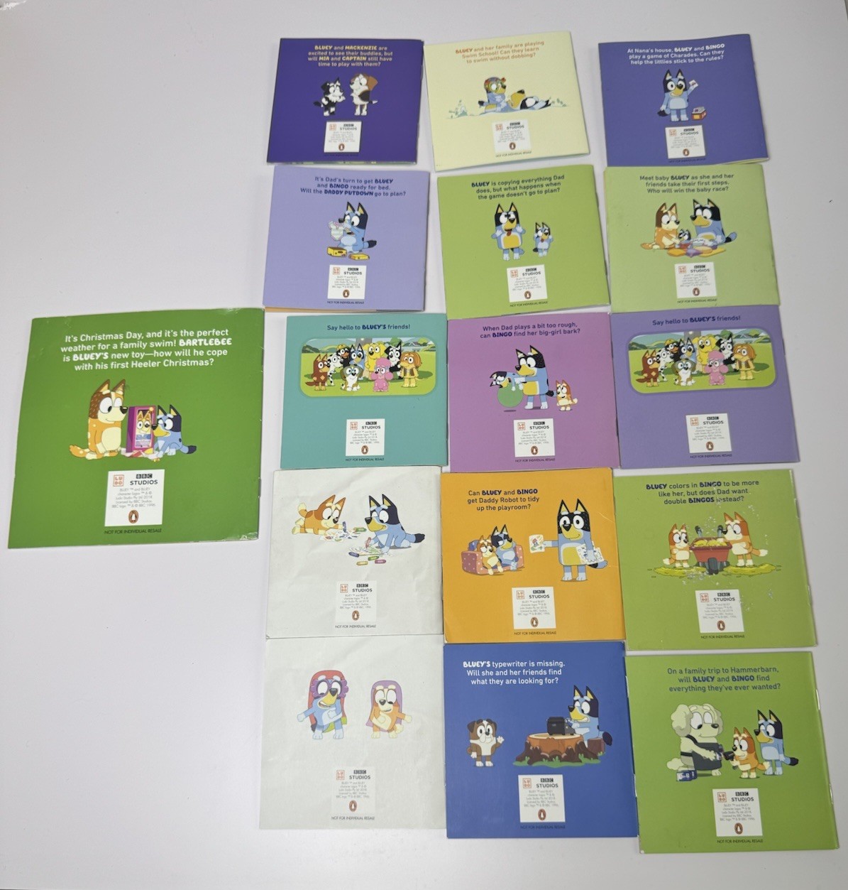 Bluey Book Lot- 16 Paperback & Activity Books
