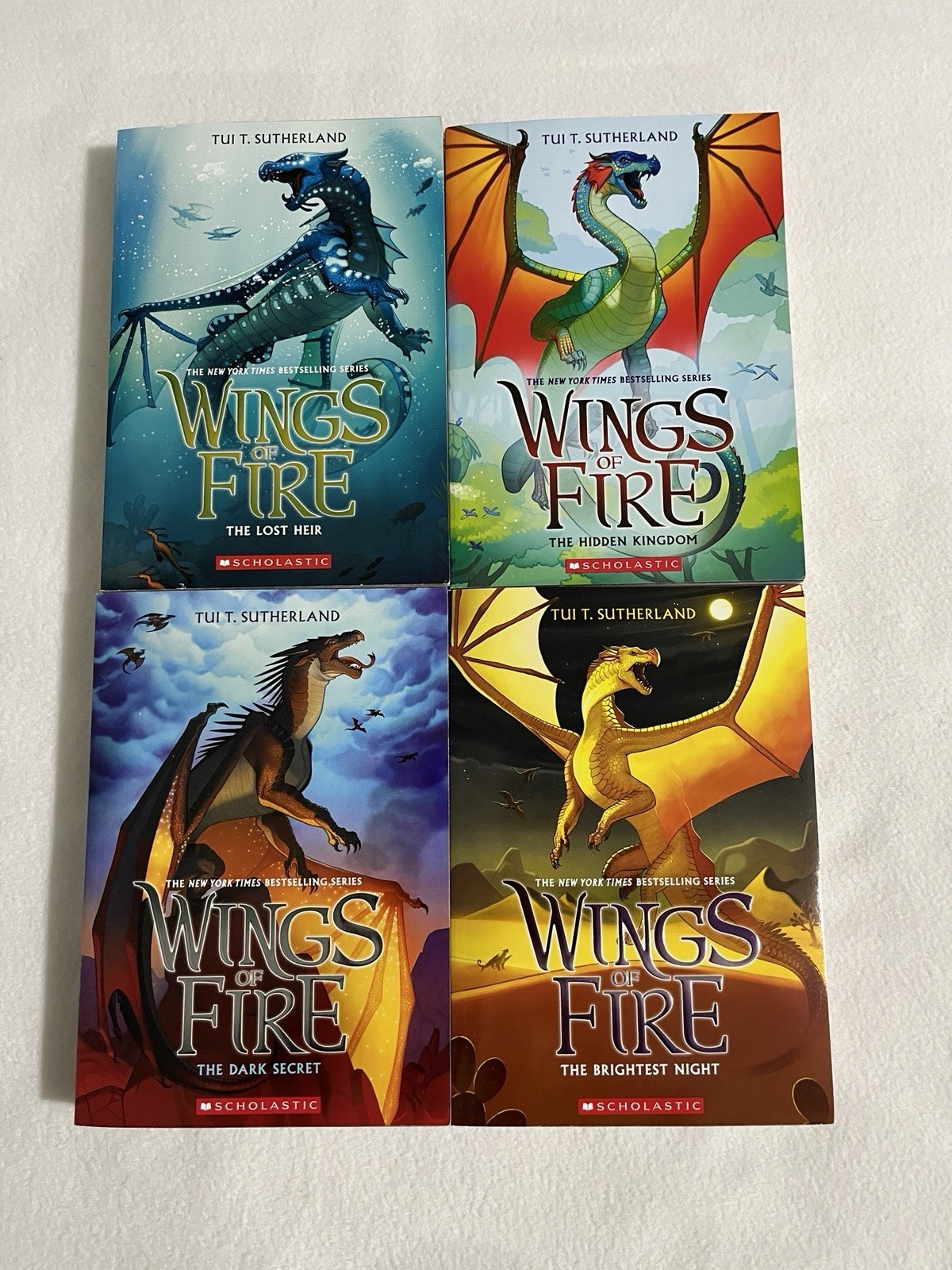 Wings of Fire Books 2-5 Paperback Lot Bundle Tui T. Sutherland Scholastic