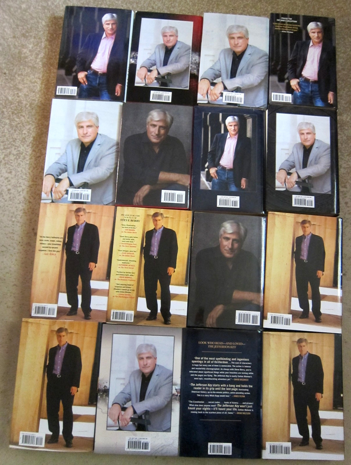 Steve Berry book lot-16 Hardcover First Edition Cotton Malone novels-3 Signed !