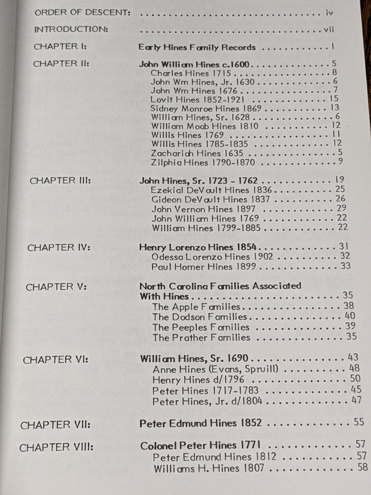 John William Hines and His Descendants of North Carolina & Virginia 1600-1876