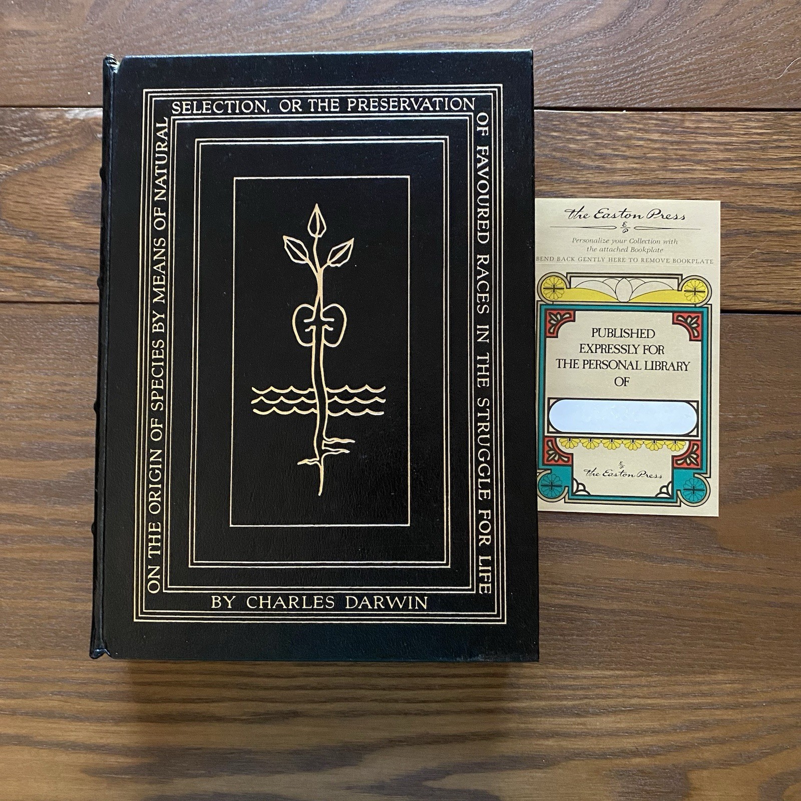 Easton Press Lot of 2 The Descent of Man & On The Origin of Species Darwin