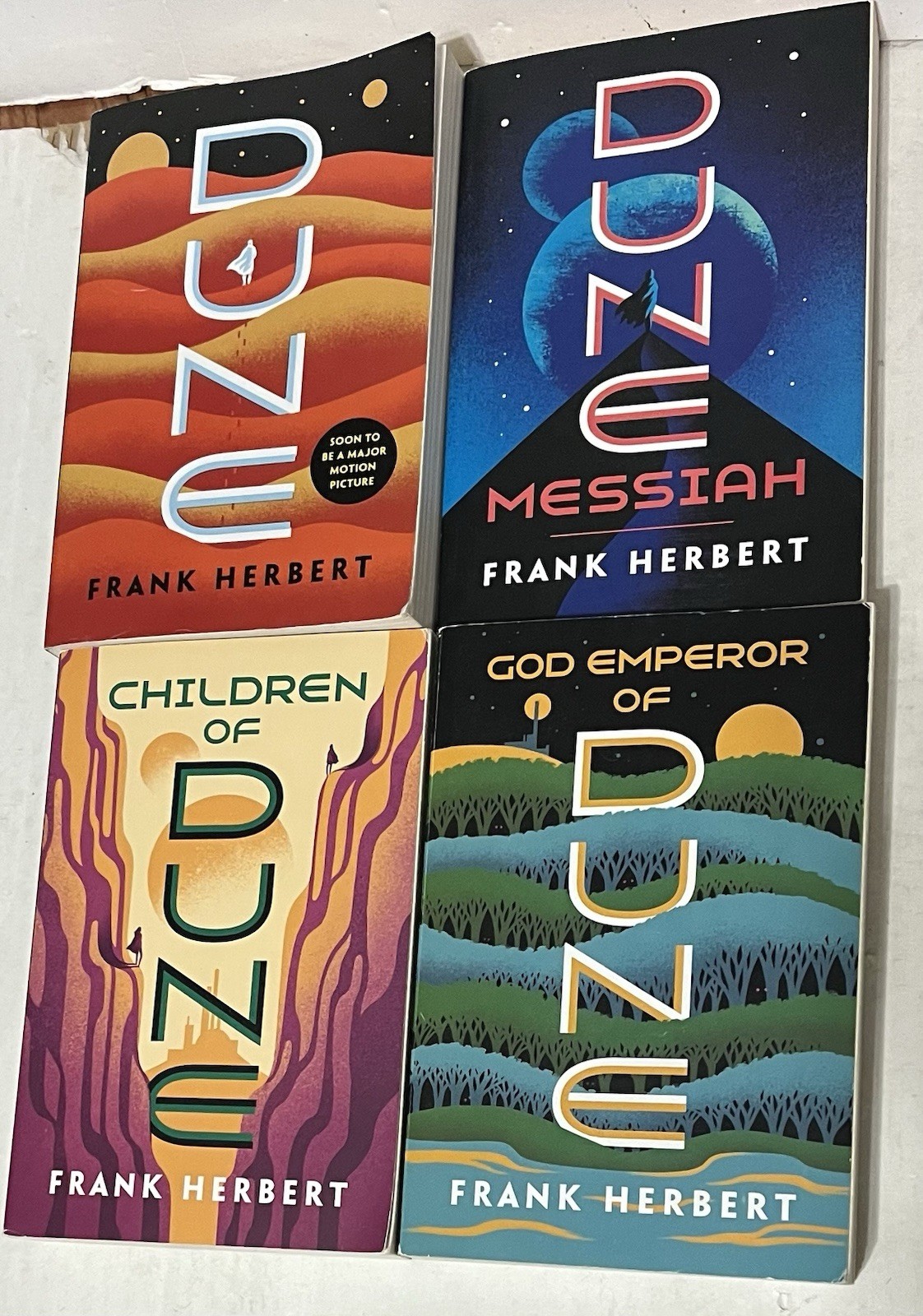 Dune Dune Messiah Children of Dune God Emperor of by Frank Herbert (4 Paperback)