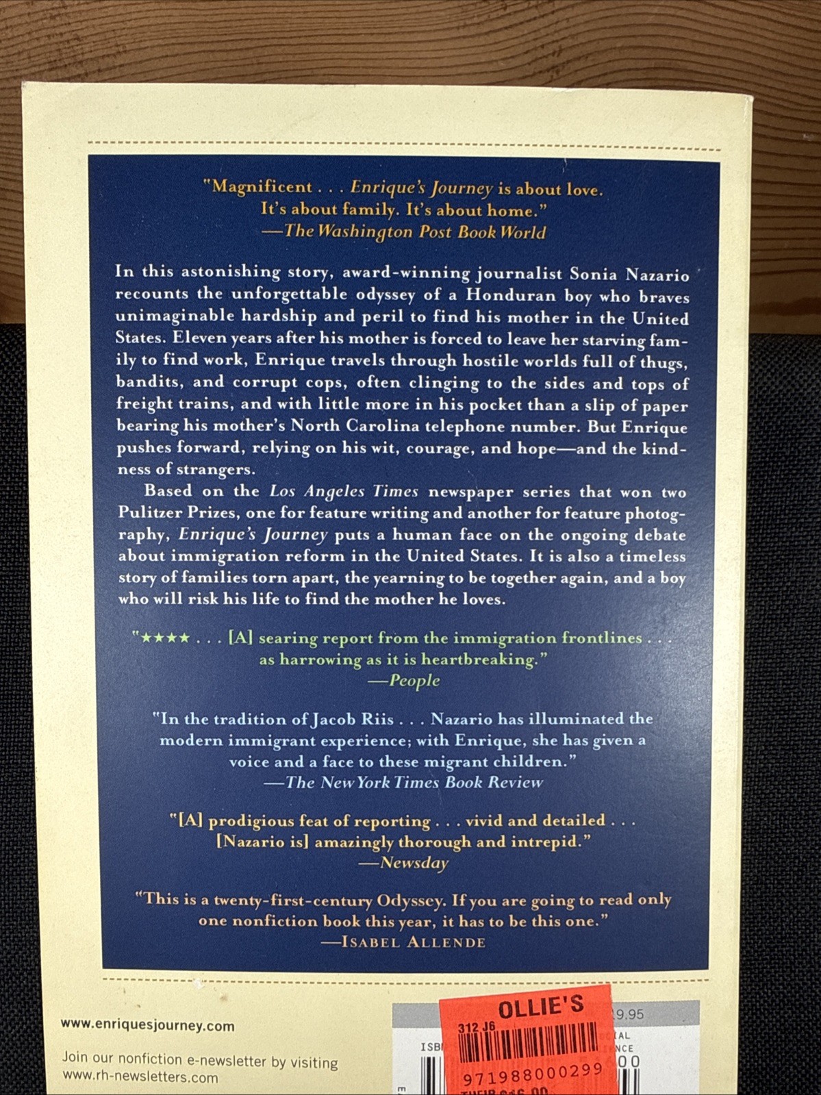 Enrique’s Journey by Sonia Nazario (2007 Trade Paperback)