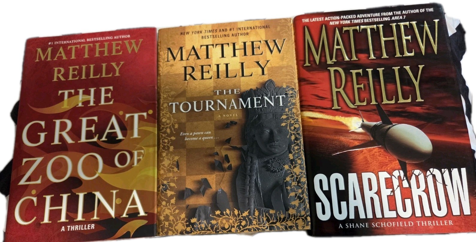 Matthew Reilly Great Zoo of China / Tournament / Scarecrow Thriller Paperback (…