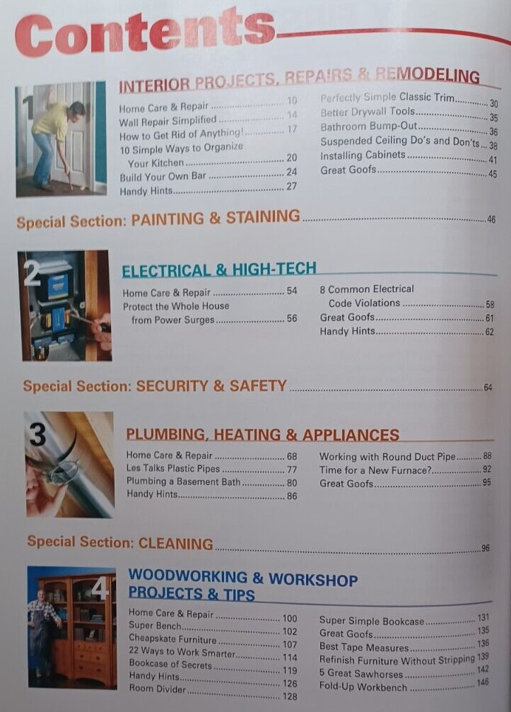 Lot of 3 Family Handyman Home Improvement Books HC 2010 2011 2013 188 Pages