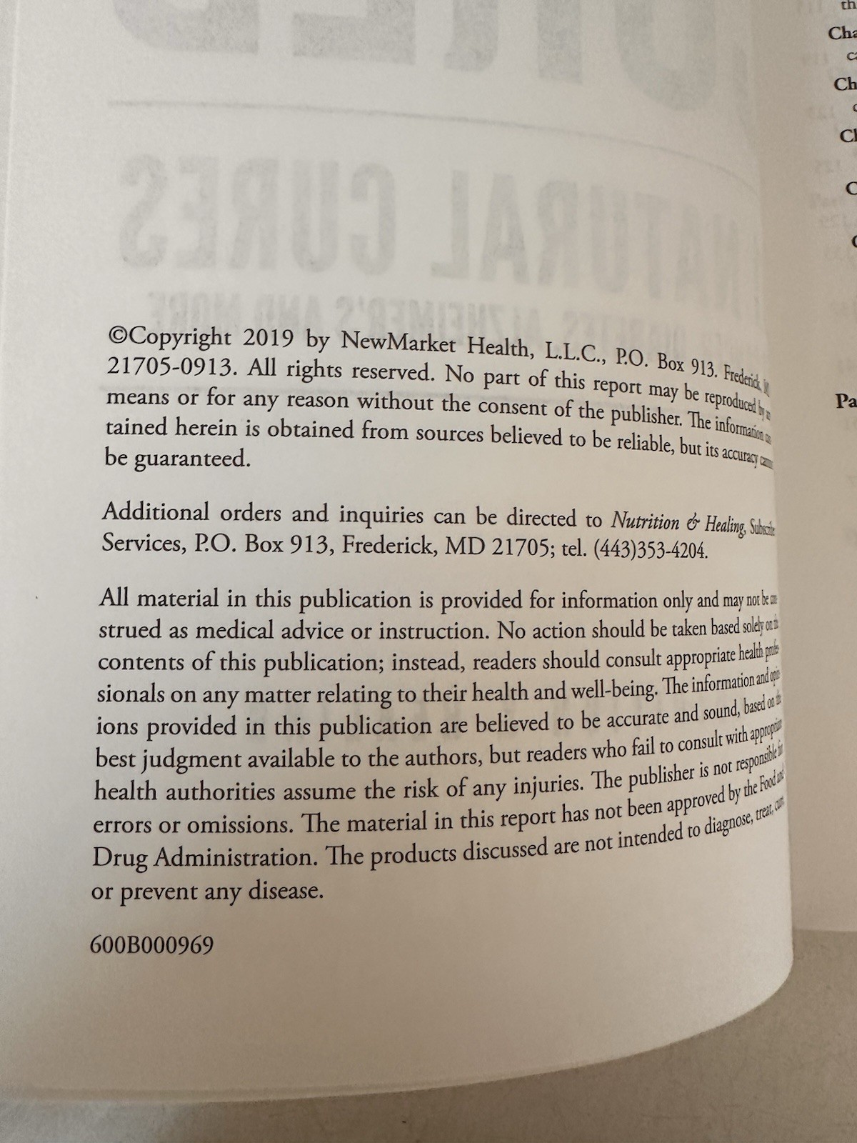 Nutrition & Healing Cured 81 Natural Cures For Cancer, Diabetes(Paperback, 2018)