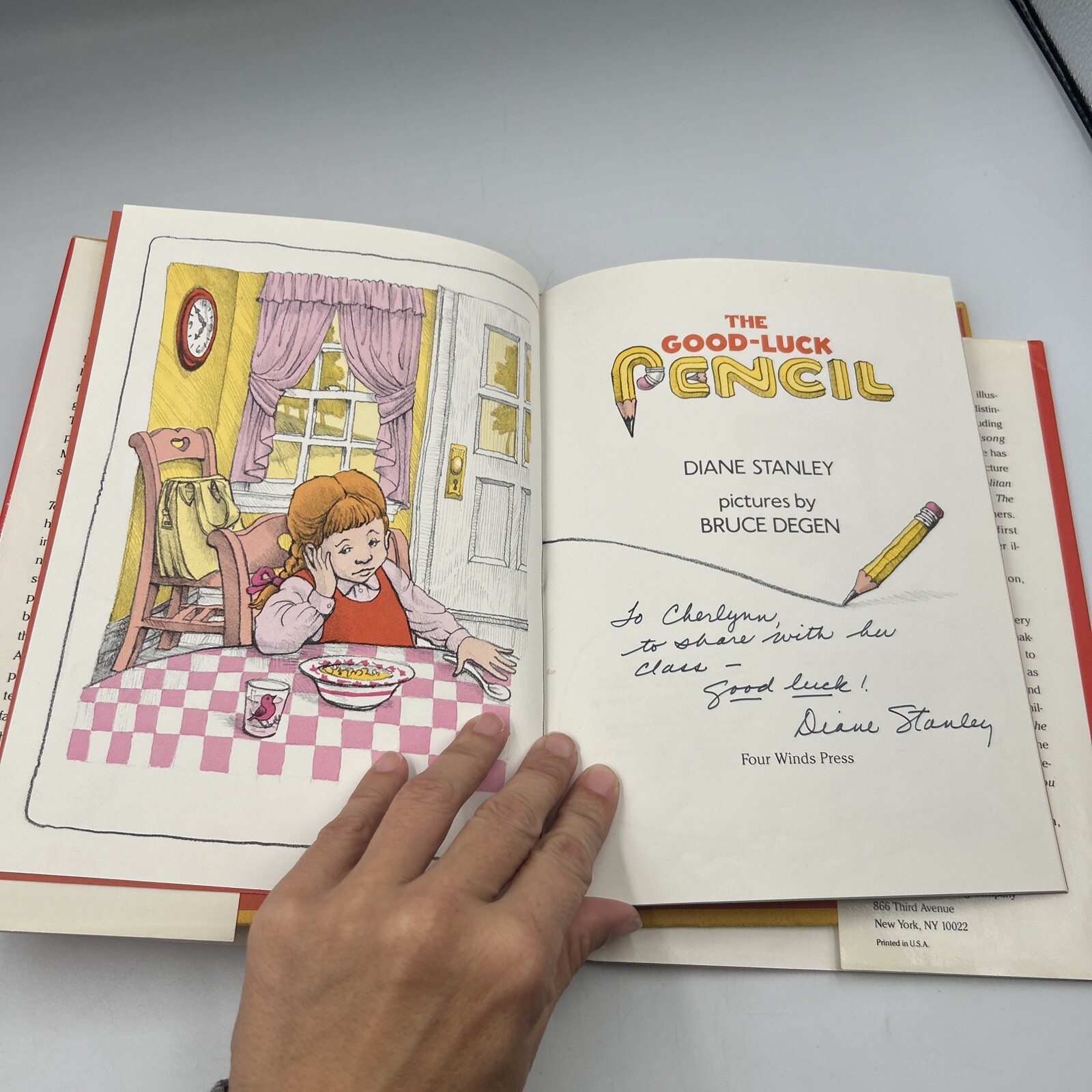 GOOD-LUCK PENCIL by Diane Stanley SIGNED 1986 HC/DJ Illustrated by Bruce Degen