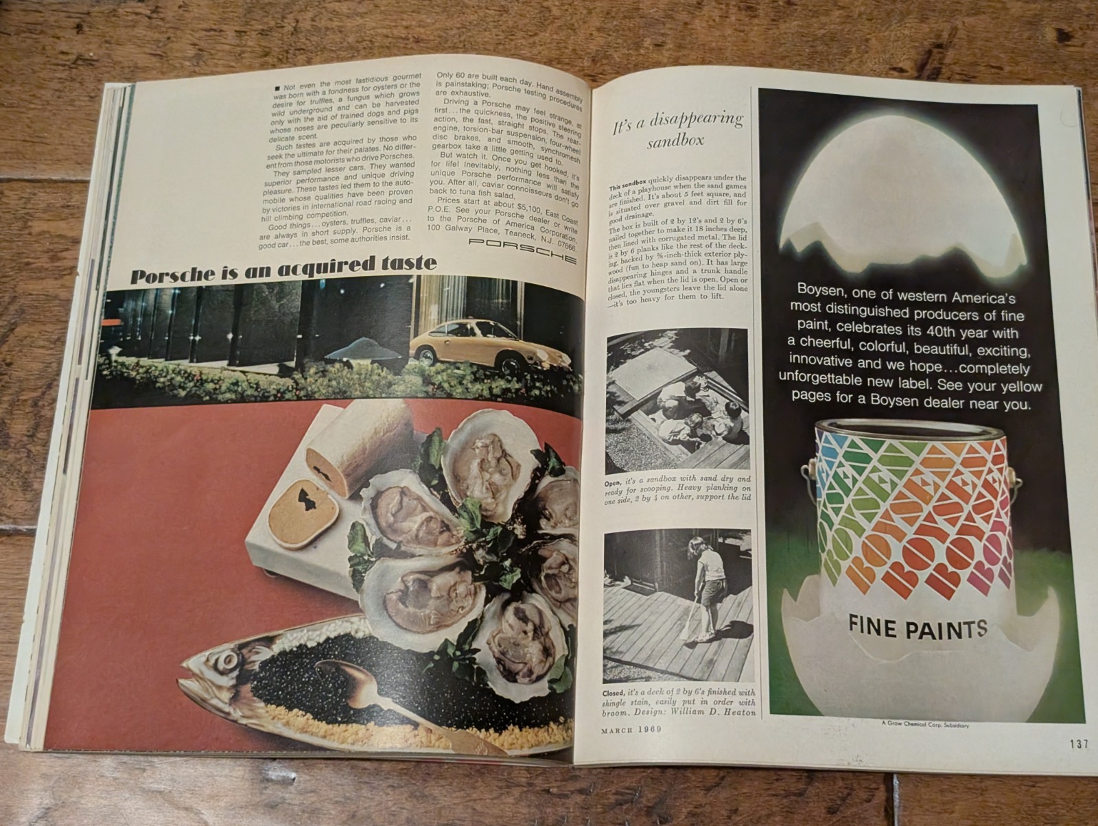 VTG SUNSET Magazine March 1969 Mid Century Western Living Design Advertising