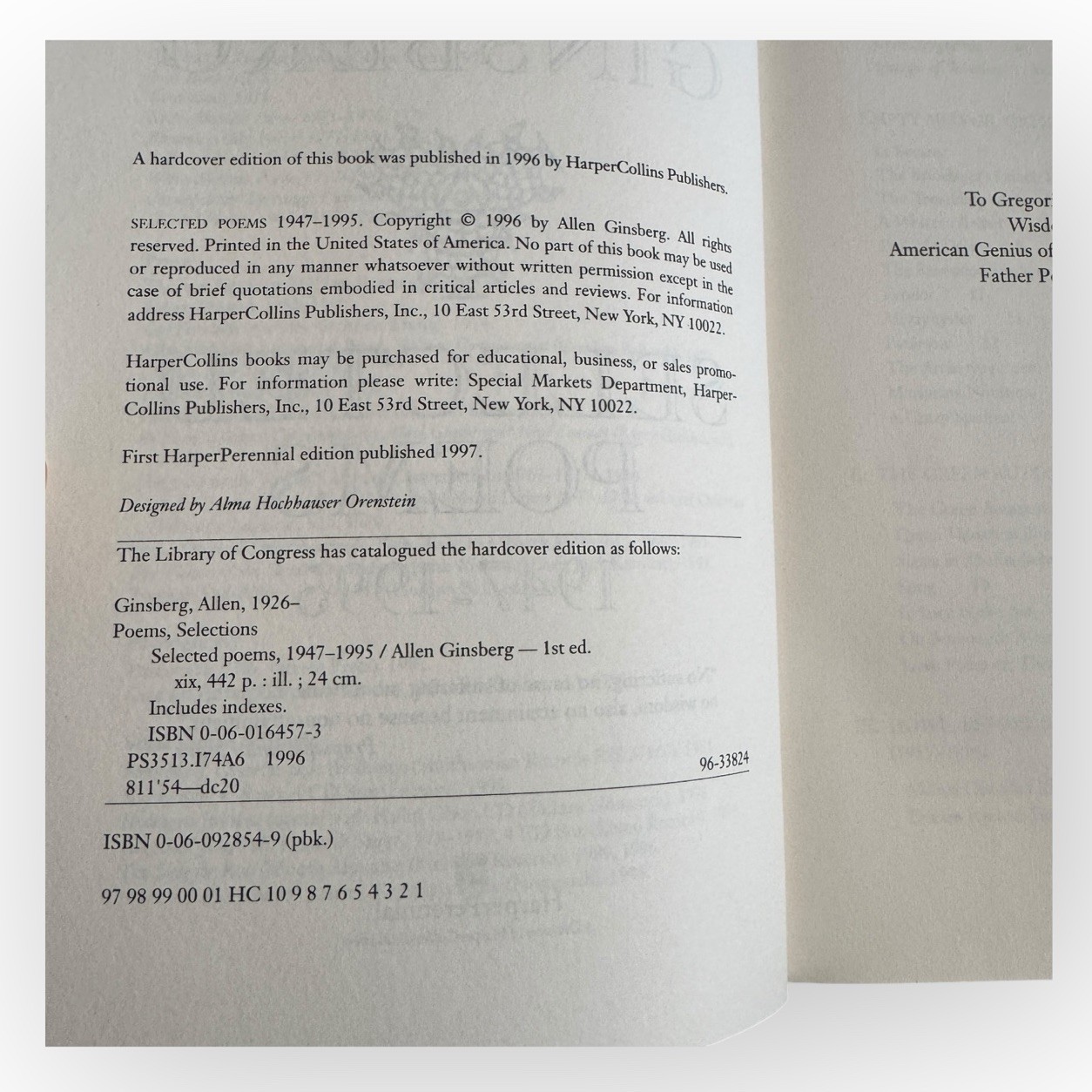 Allen Ginsberg – Selected Poems 1947–1995 | Beat Generation | HarperPerennial PB
