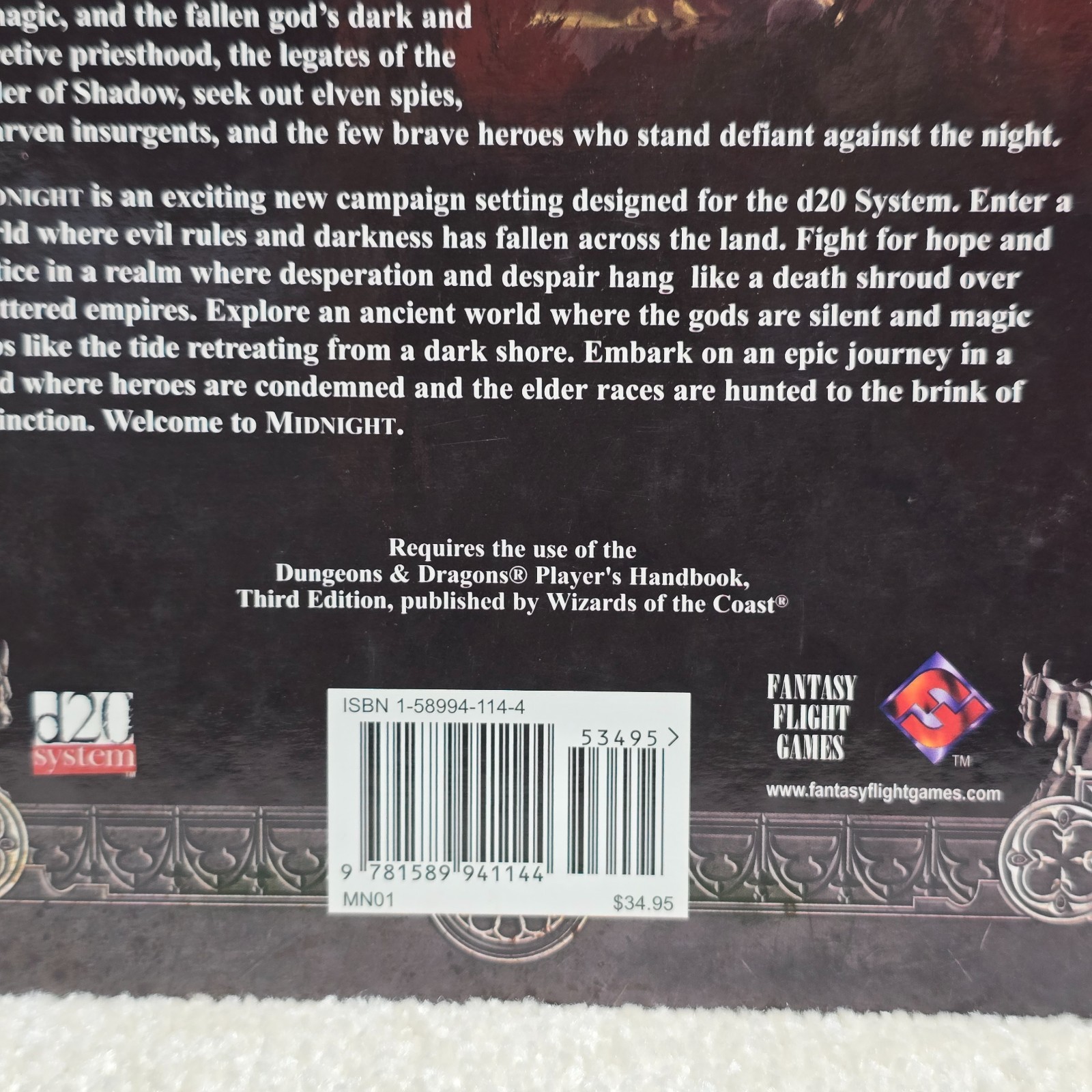 Midnight rpg: Epic Fantasy in an Age of Shadow d20 System Roleplaying Hardcover