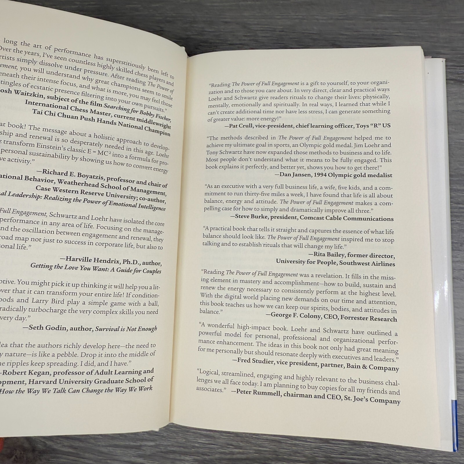 The Power of Full Engagement Jim Loehr & Tony Schwartz Managing Energy Book 2003
