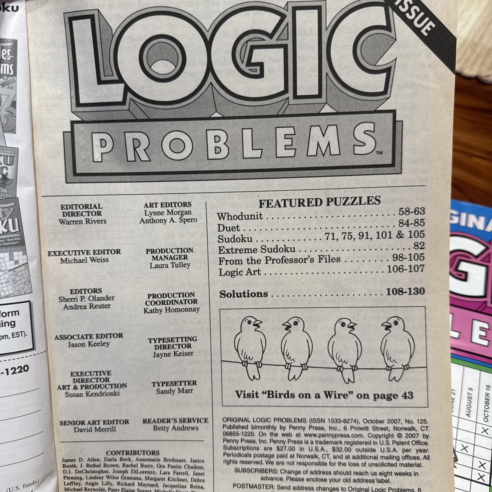 3-Dell Penny Press Original Logic Problems Grid Puzzles Collectors England Best