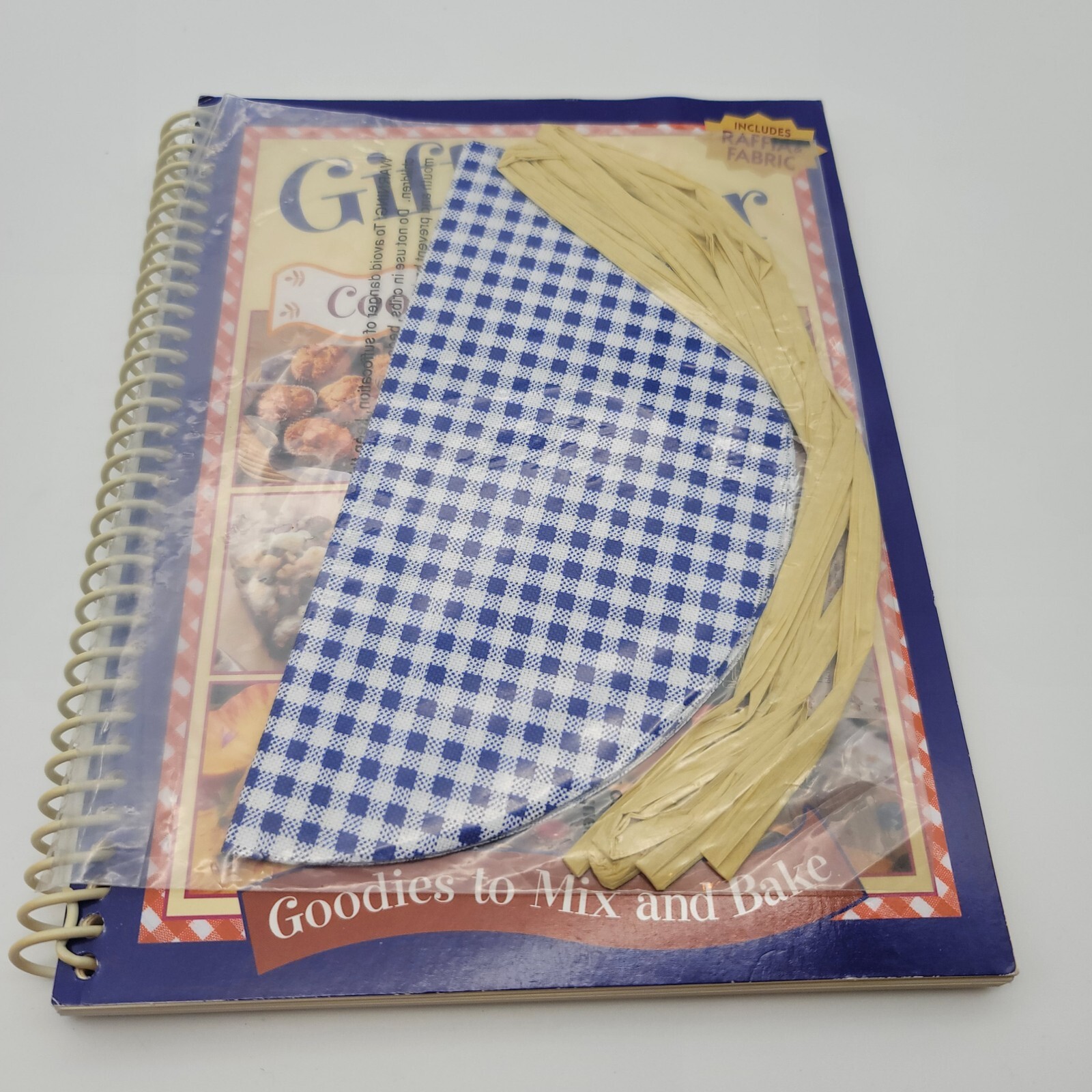 Gifts from a Jar Cookies & Muffins Spiral Bound w/Raffia Fabric & Recipe Cards