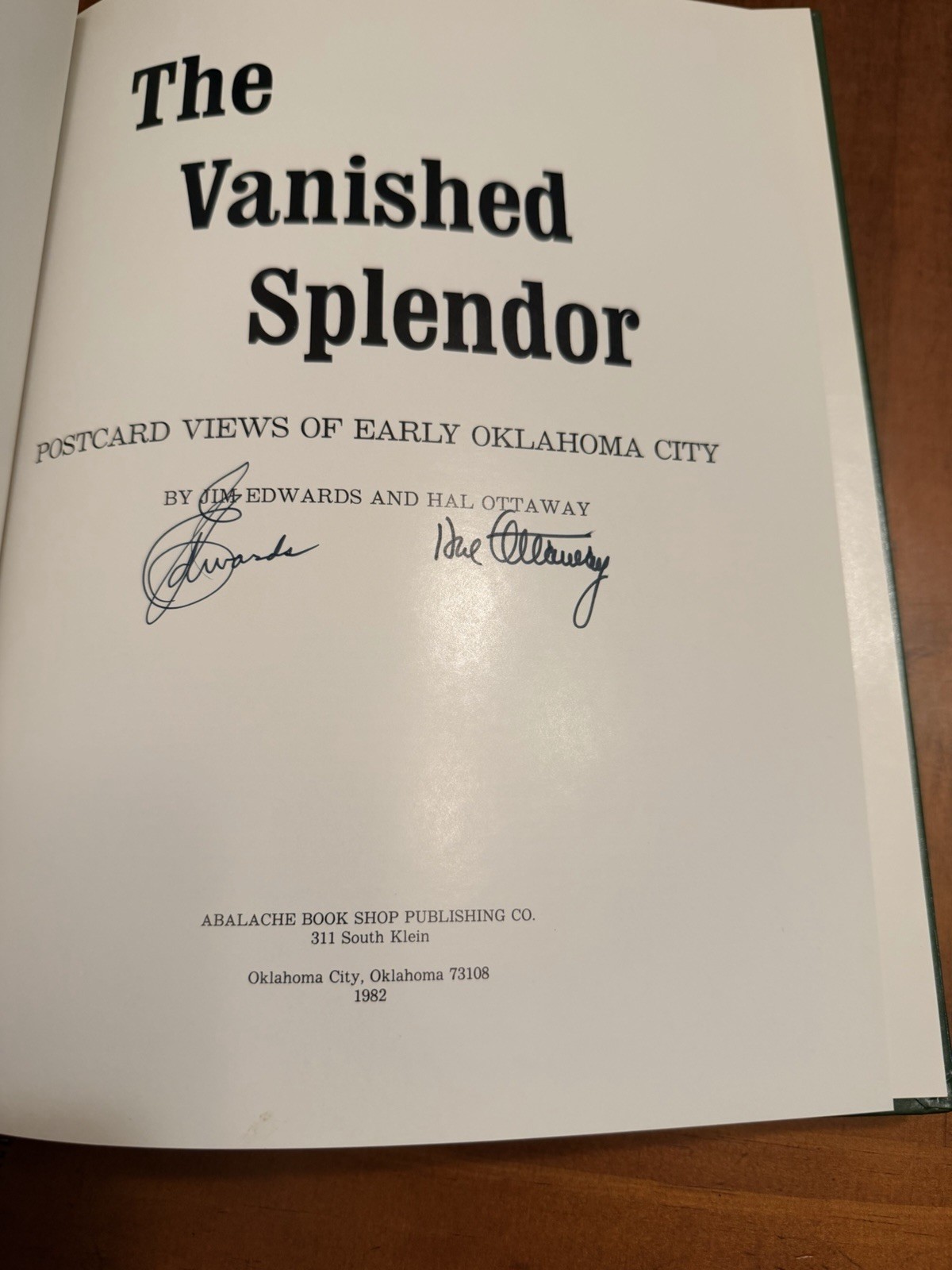 SIGNED Set The Vanished Splendor I & II Oklahoma City Postcards 1st Ed Edwards
