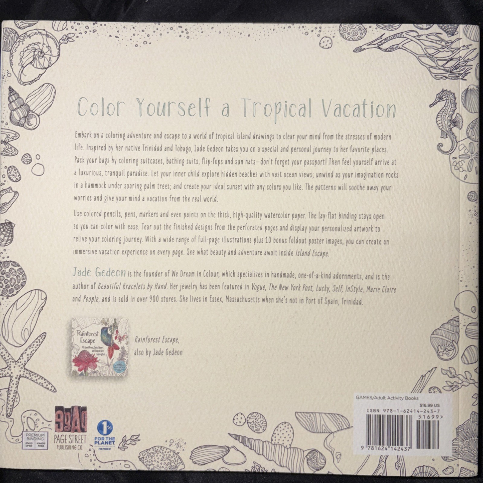 4 Adult Coloring Books by Jade Gedeon On Thick Paper 2016, 2017