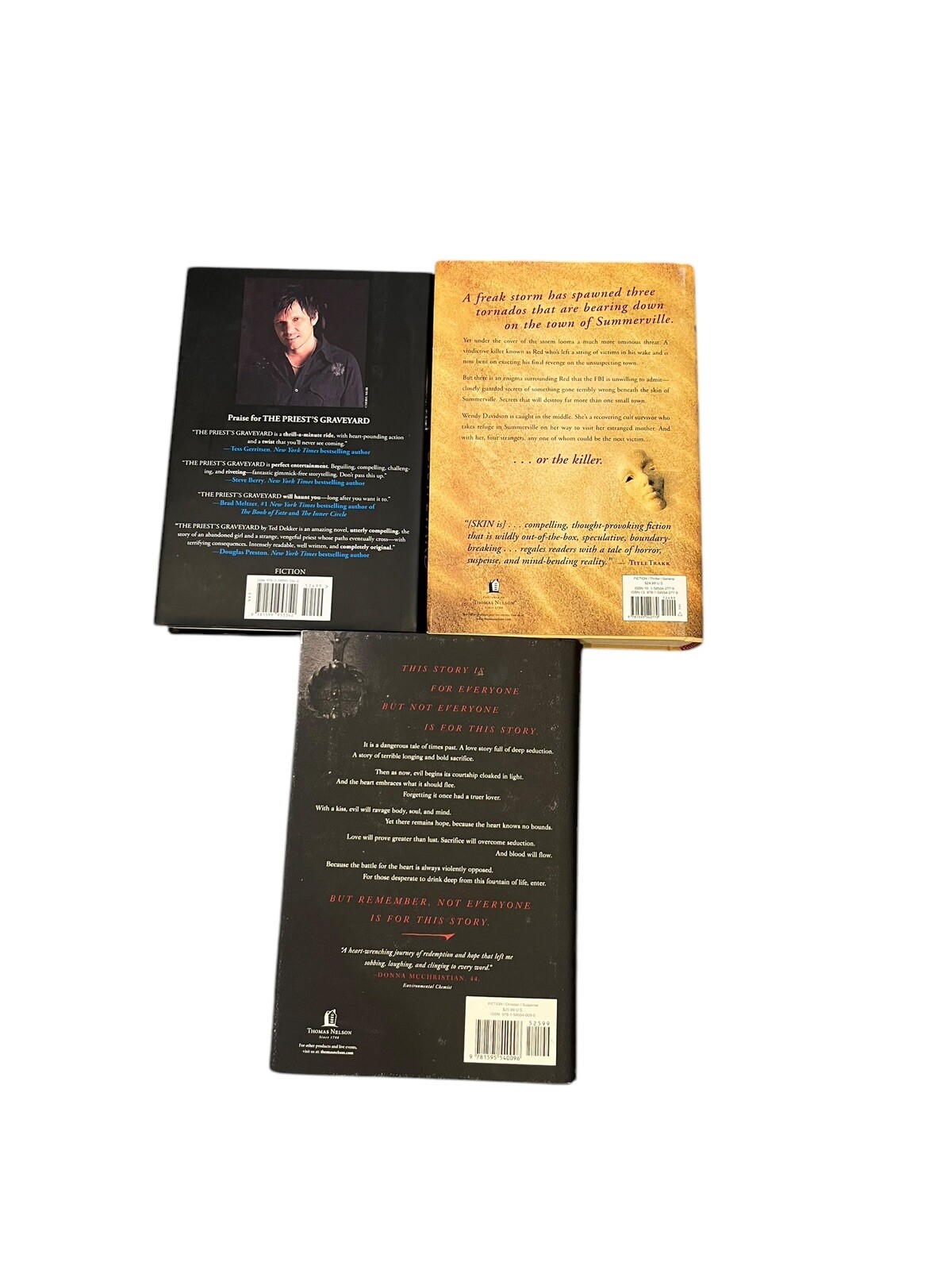 Ted Dekker Hardcover Book Lot | Skin Saint Showdown Sanctuary Priests Graveyard
