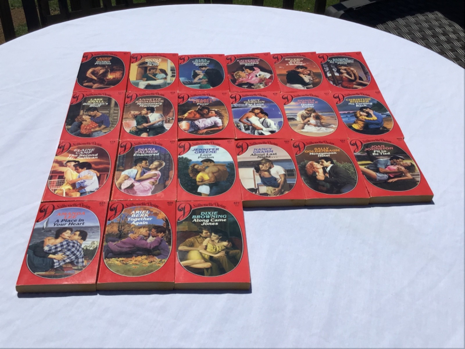 Silhouette Desire Paperbacks 1988 Lot of 42 Vintage #404-406,410-429 & 431-449