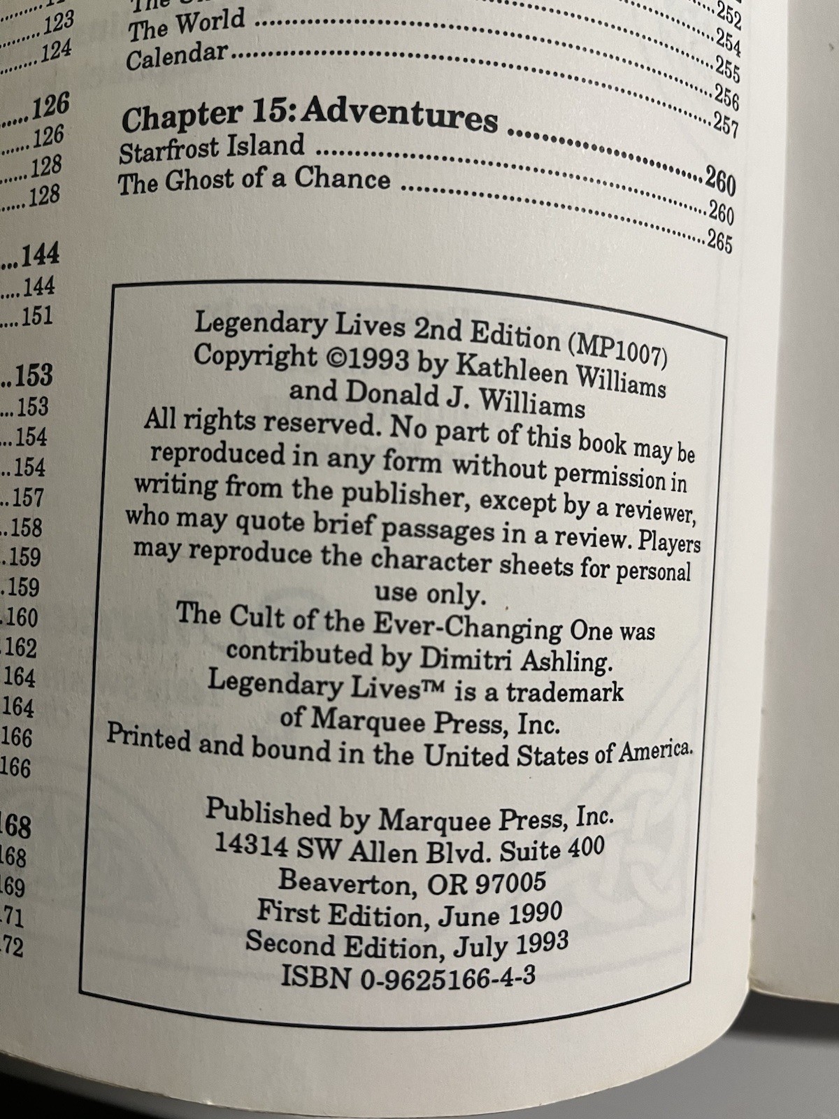 LEGENDARY LIVES – 2nd Edition (1993) Fantasy RPG Book Marquee – RARE Old School
