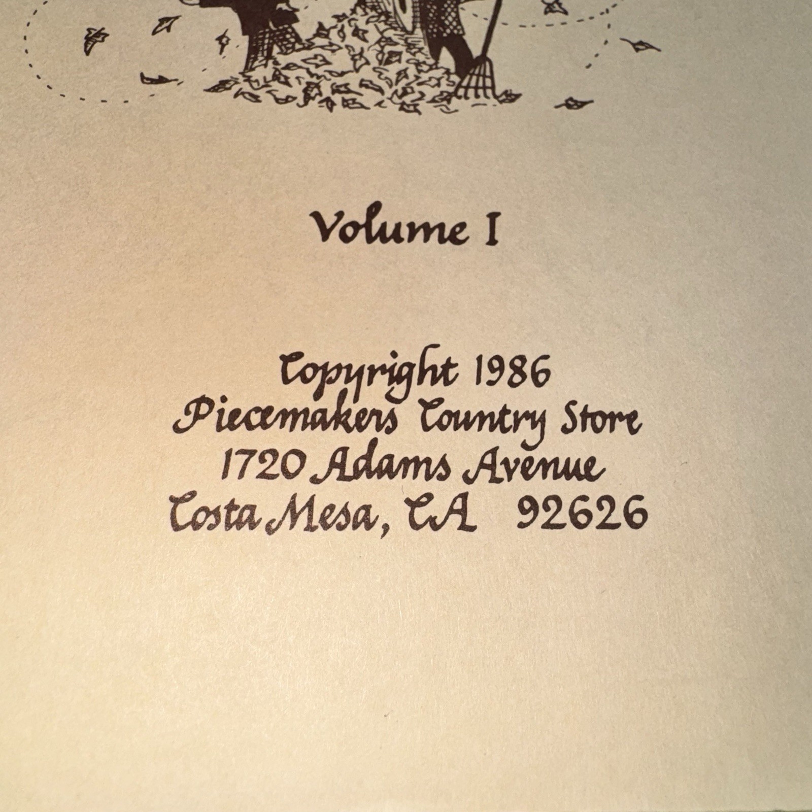Seasons of Refreshing: A Piecemaker Cookbook Volume 1, 1986 Costa Mesa, Calif.
