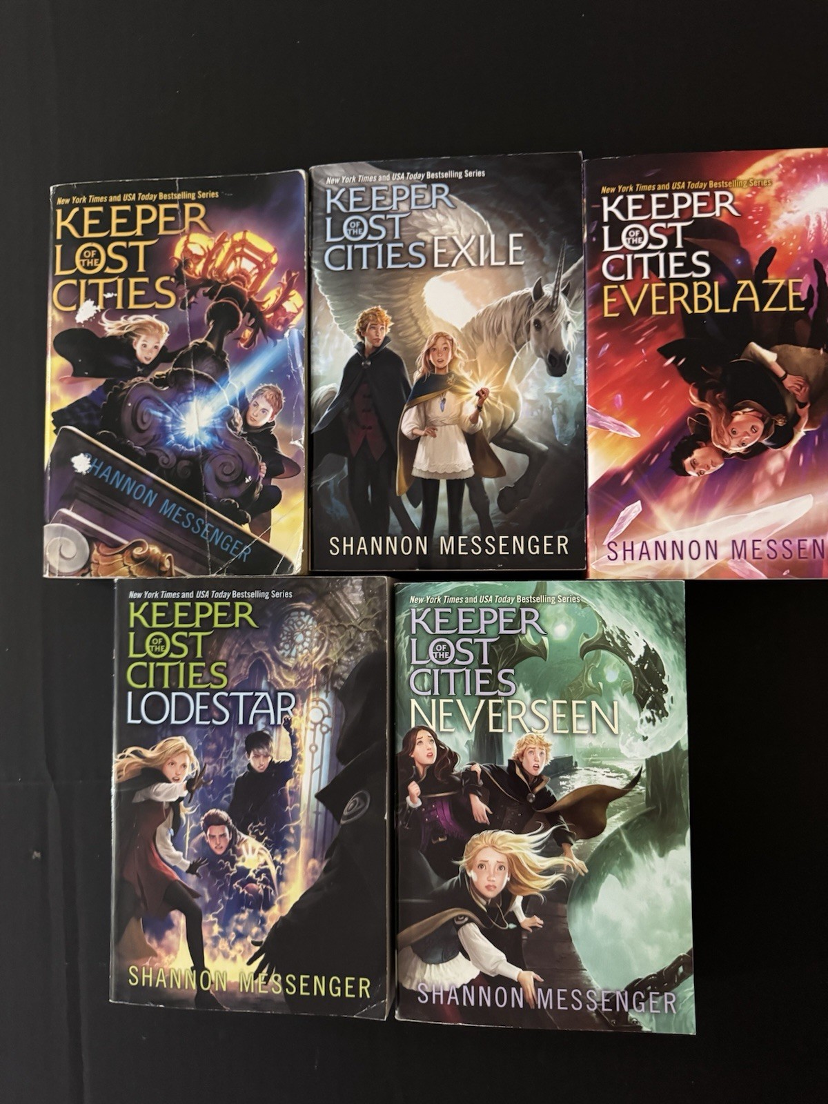 Keeper of the Lost Cities Books 1-5 By Shannon Messenger Paperback 1, 2, 3, 4, 5