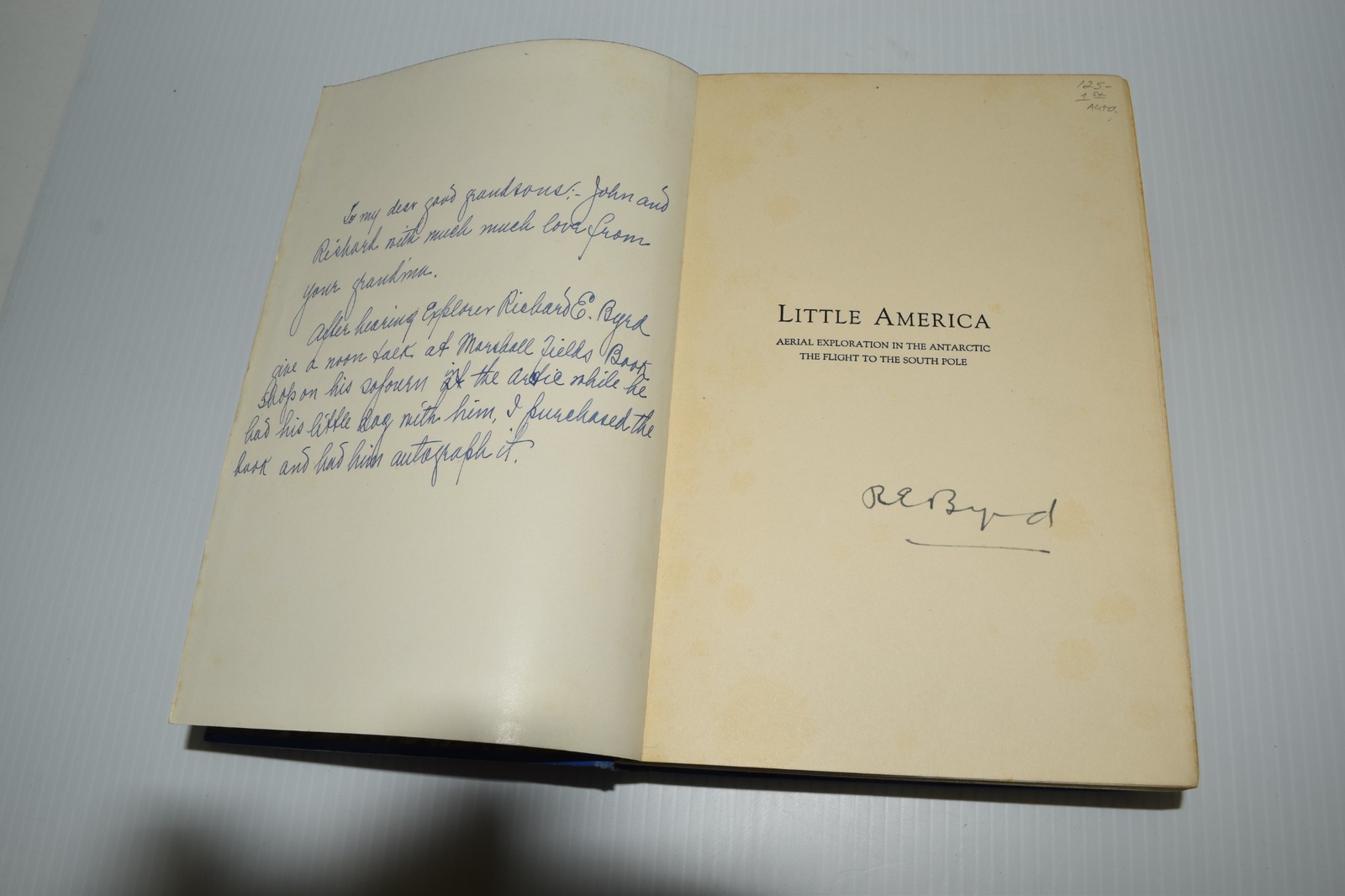 *DF* LITTLE AMERICA RICHARD E. BYRD 1ST EDITION SIGNED (AMS103)