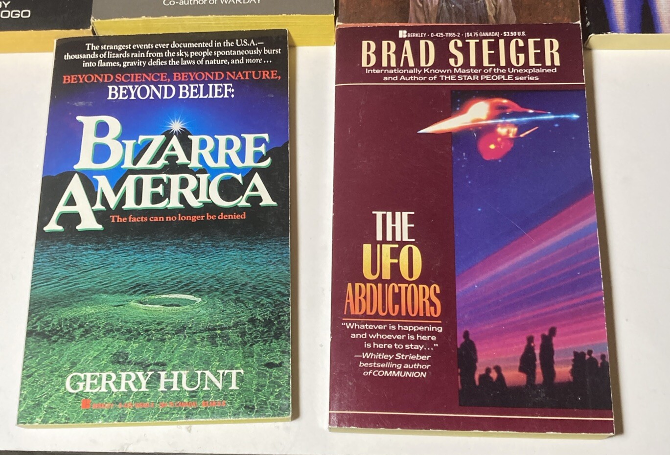 Lot of 10 Books Whitley Strieber Communion Alien Abductions D. Scott Rogo