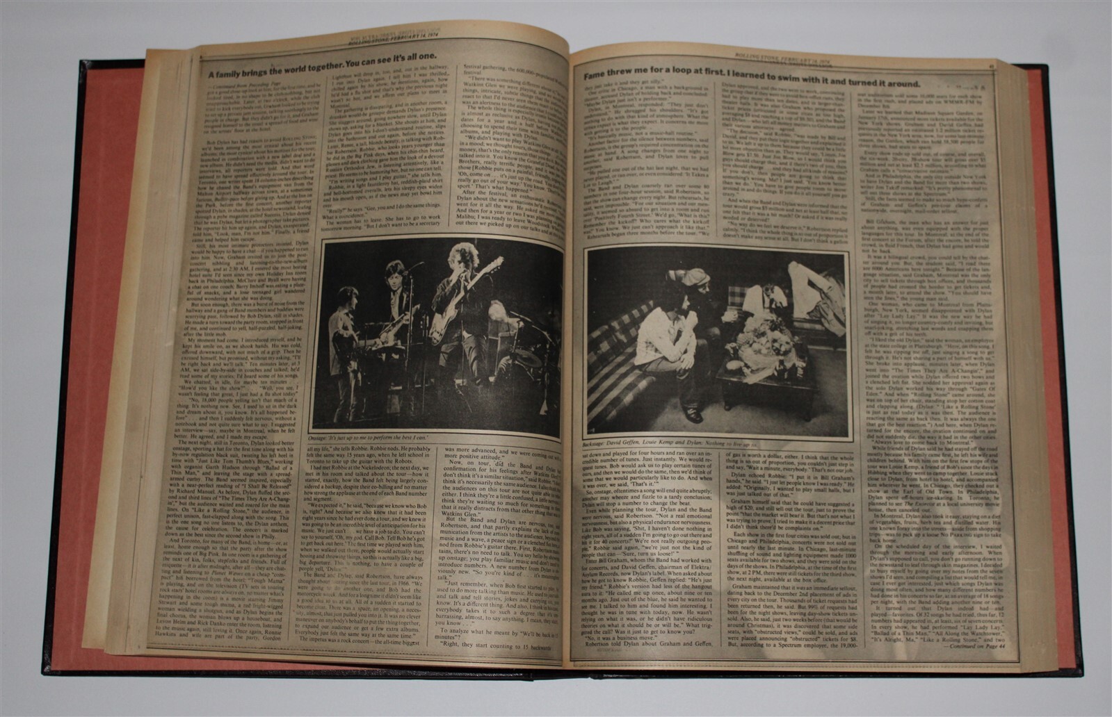 Bob Dylan 1974 Tour Rolling Stone Bound 10 Issue Special HC Rock Over 1000 Pages