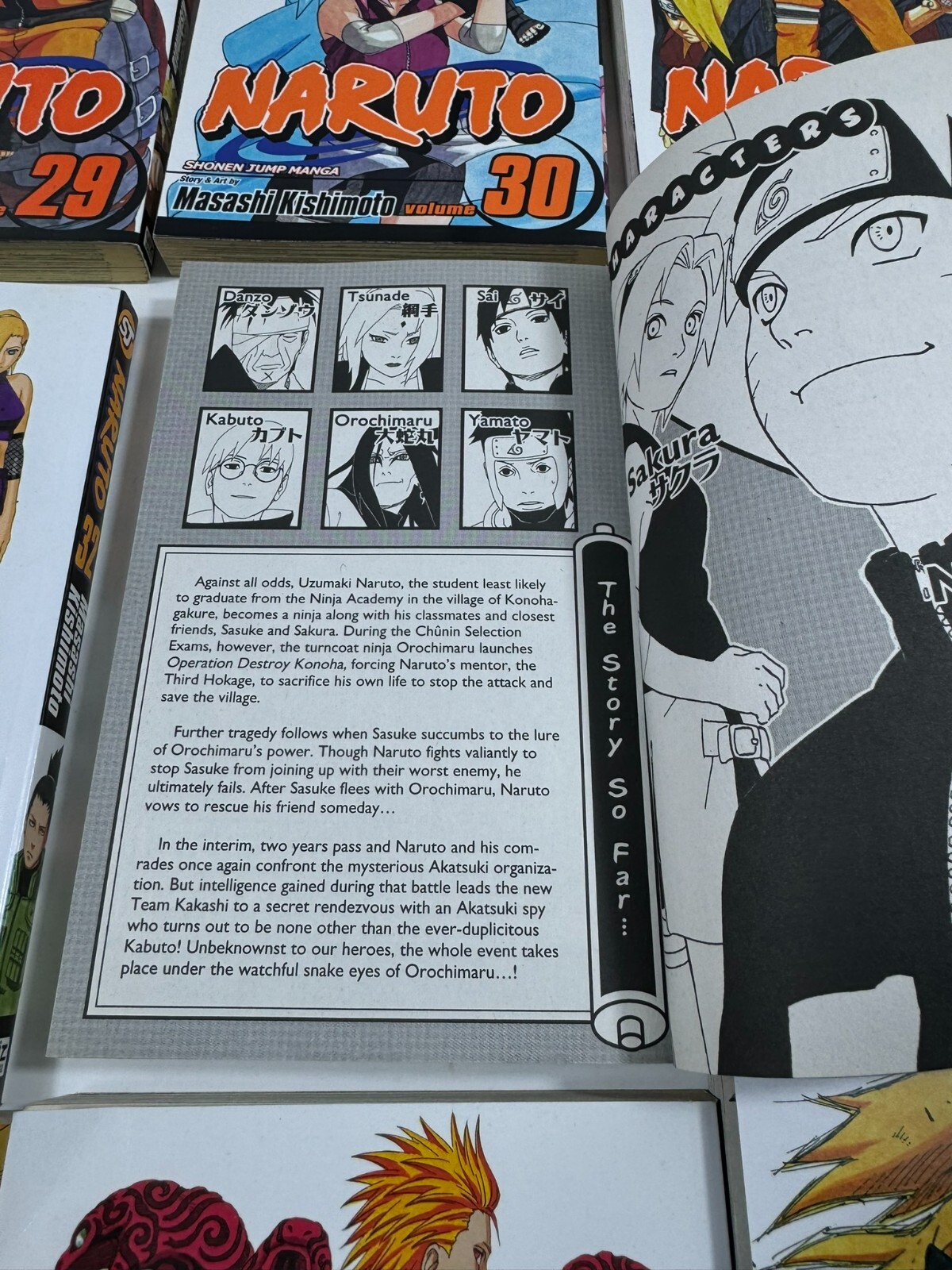 Naruto Manga Masashi Kishimoto English Lot 29-34 38-46 48 Viz Media Bookmarks