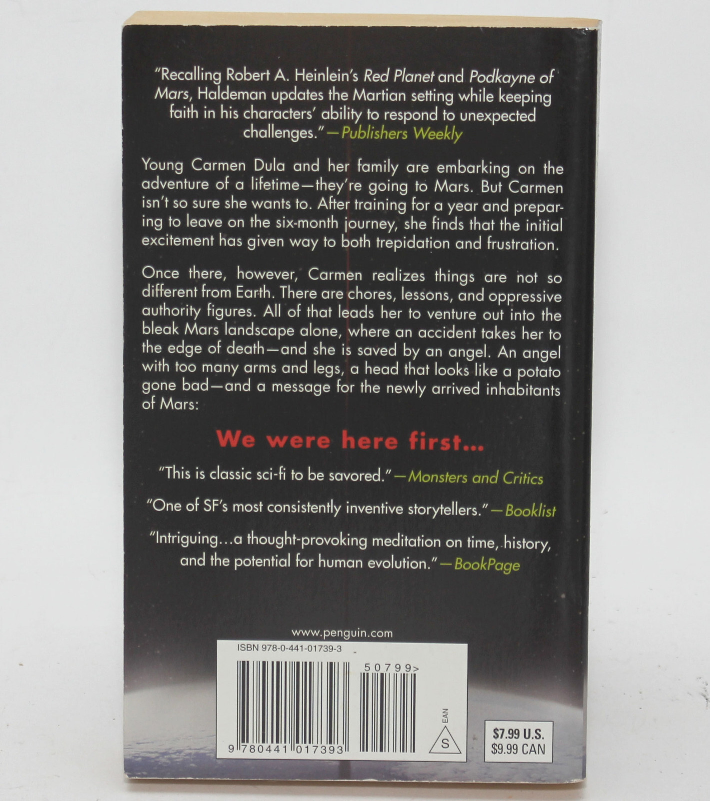 Joe Haldeman MARSBOUND Ace 2009 1st Printing SF PB – Stephen King Cover Blurb