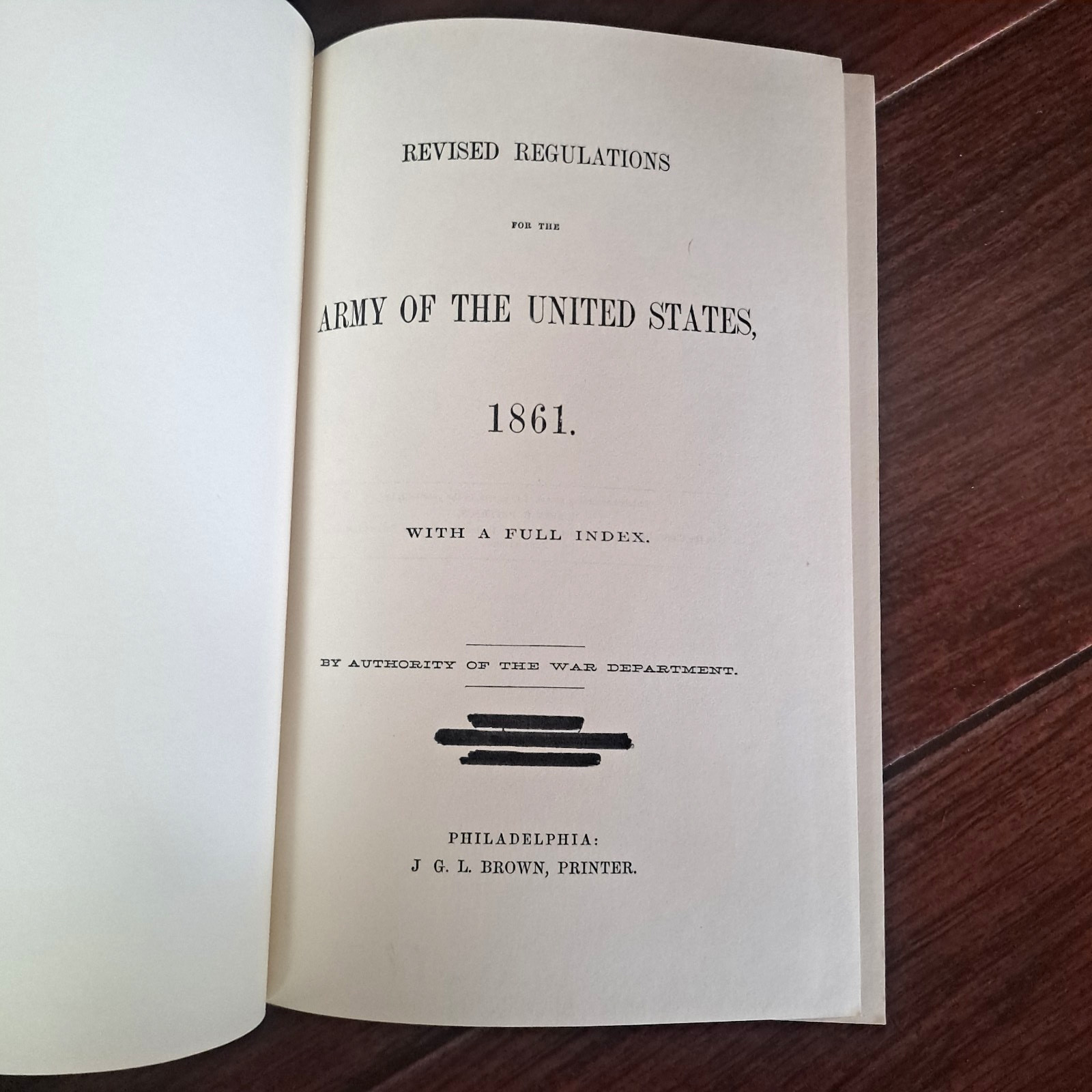 REVISED UNITED STATES ARMY REGULATIONS OF 1861. Yuma Press Reprint, 1980