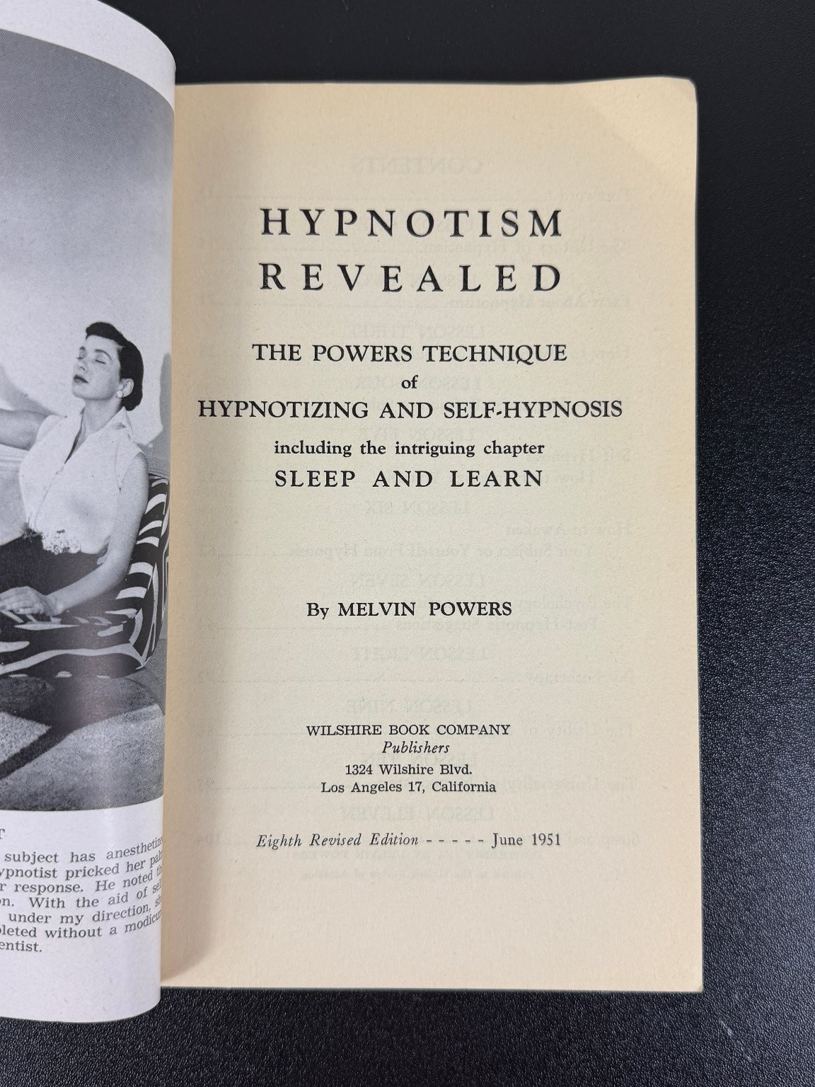 Hypnotism Revealed Melvin Powers 1951 Eighth Edition – Kreskin collection