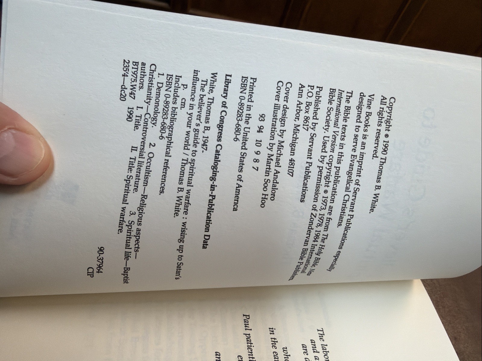 Believer’s Guide to Spiritual Warfare By Thomas White | 1990 PB