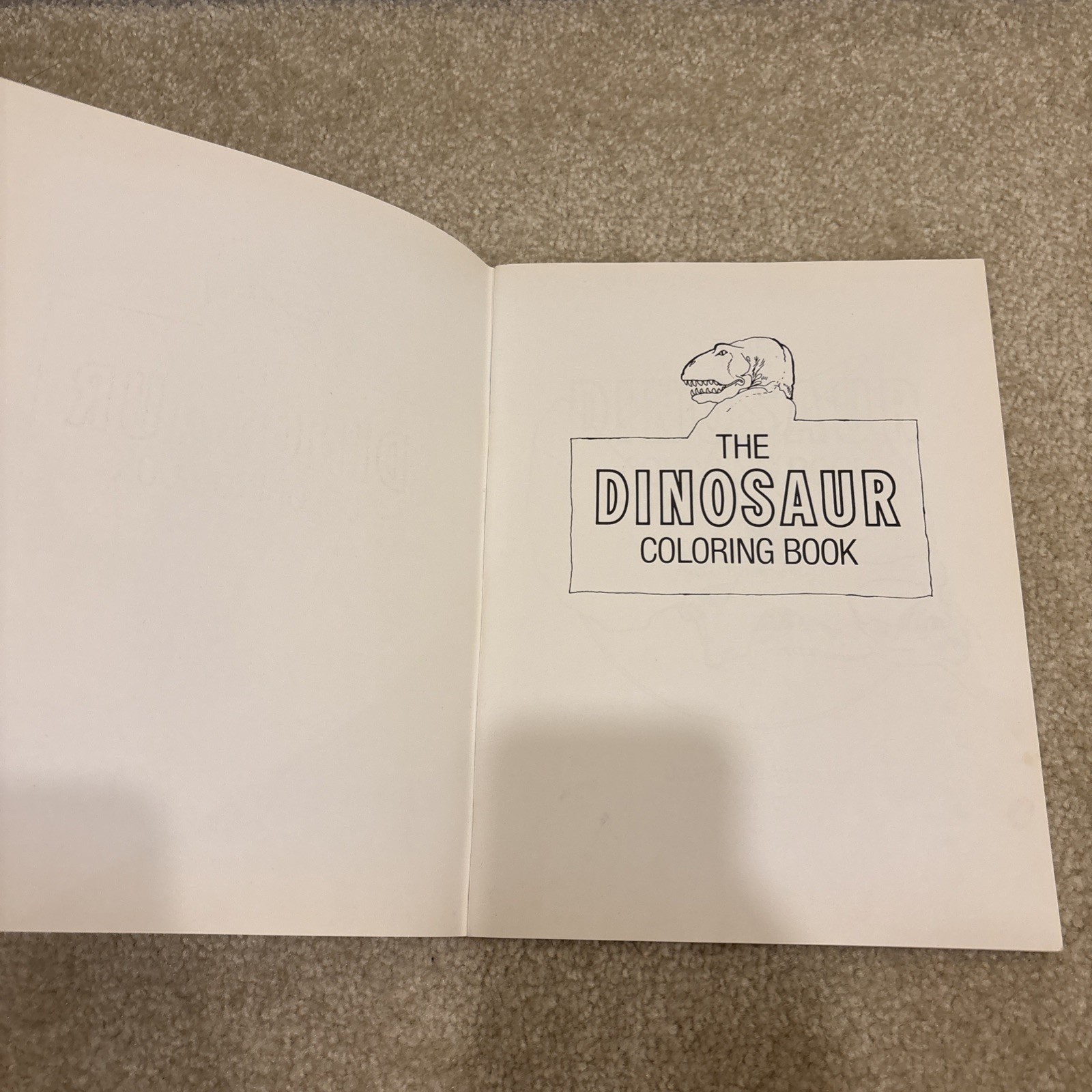 The Dinosaur Dover Coloring Book Paperback Anthony Rao Vintage 1980