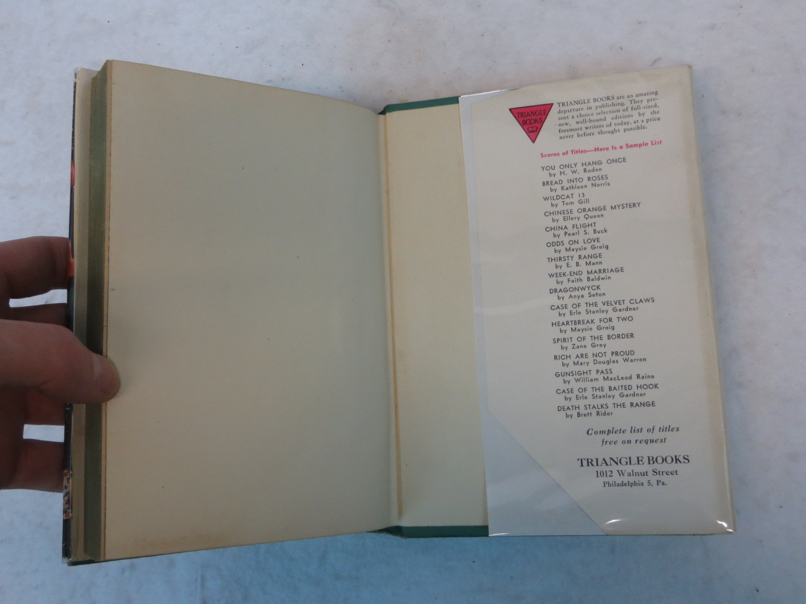 Donald Henderson Clarke MILLIE’S DAUGHTER Triangle Books 1946 HC/DJ