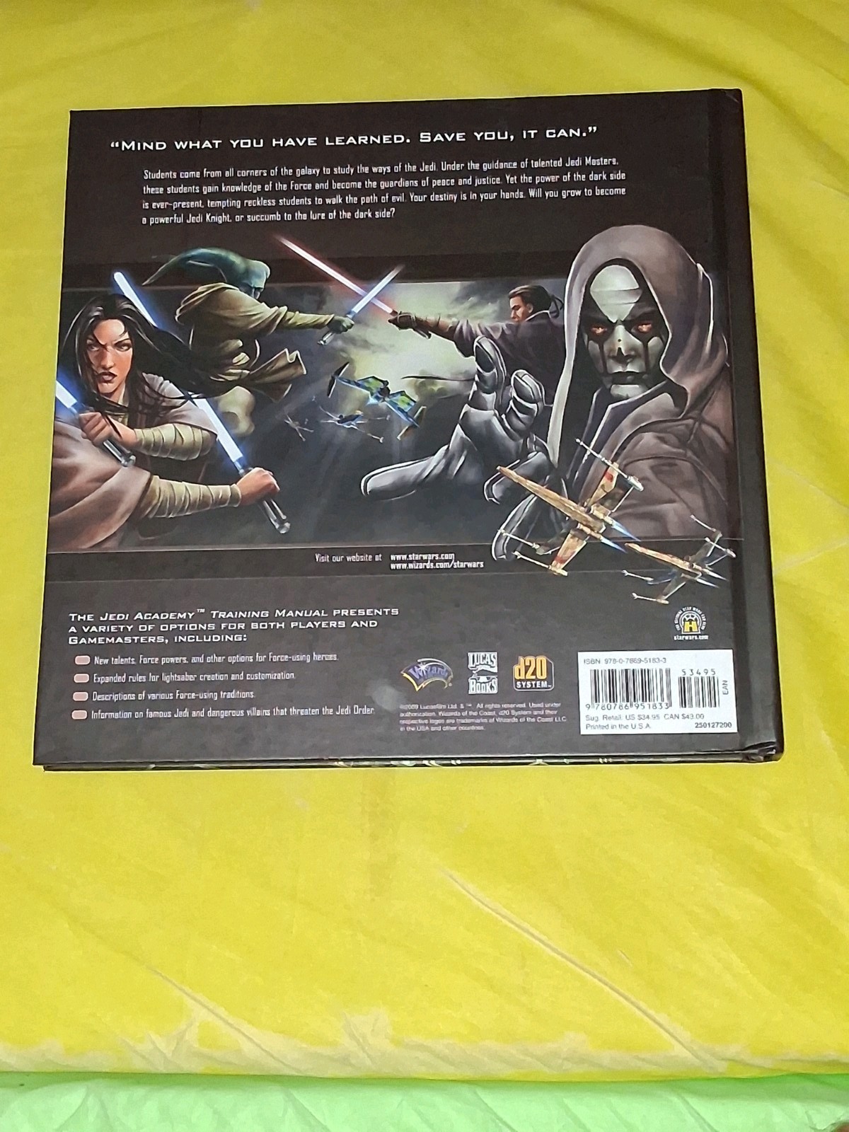 JEDI ACADEMY TRAINING MANUAL (STAR WARS ROLEPLAYING GAME) NM 1st Print 🔥🔥🔥