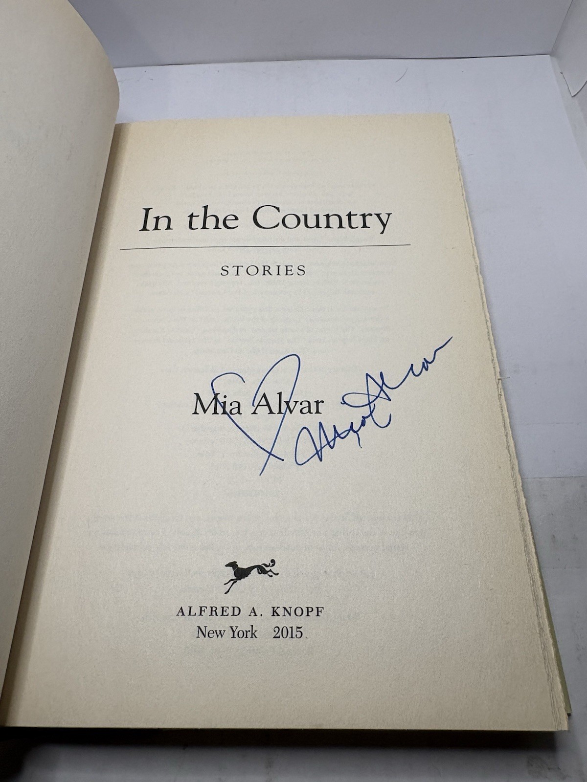SIGNED In the Country: Stories by Mia Alvar (1st Ed. 2015 HC)