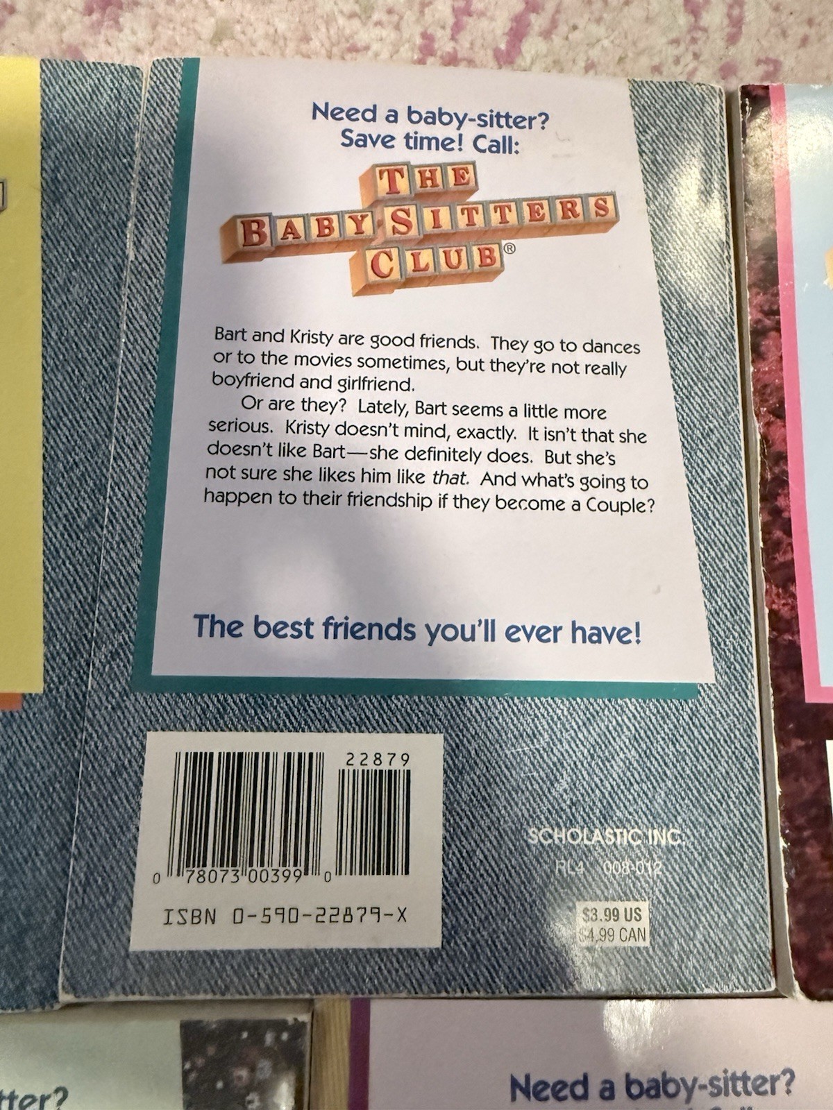 Lot Of 5 Vintage Babysitters Club Chapter Books #89, 95, 96, 102, 111 Scholastic