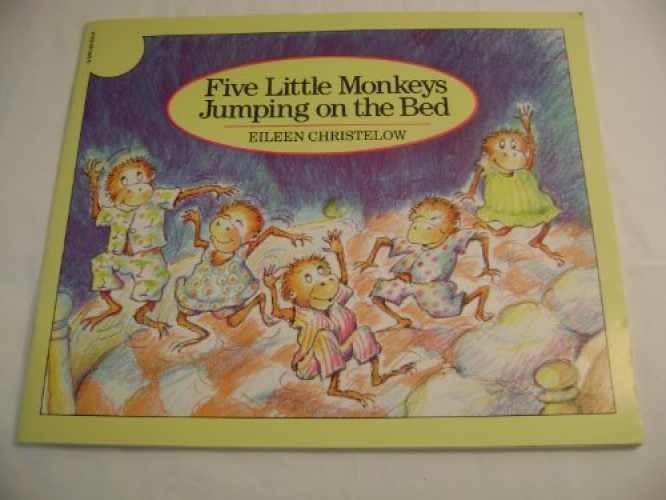 Five Little Monkeys Jumping on the – Paperback, by Eileen Christelow – Very Good