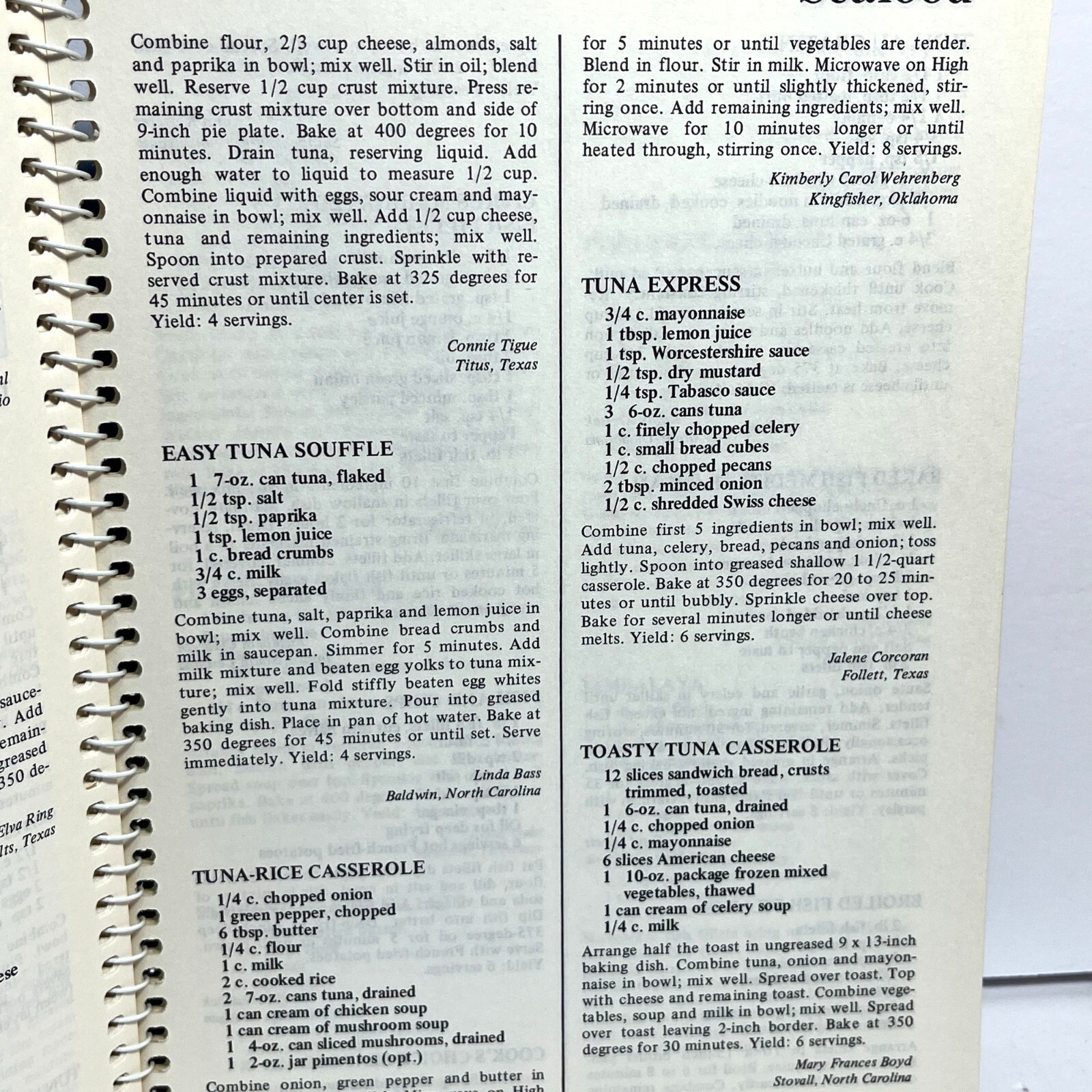 Potpourri Of Poultry and Seafood Favorites Cookbook